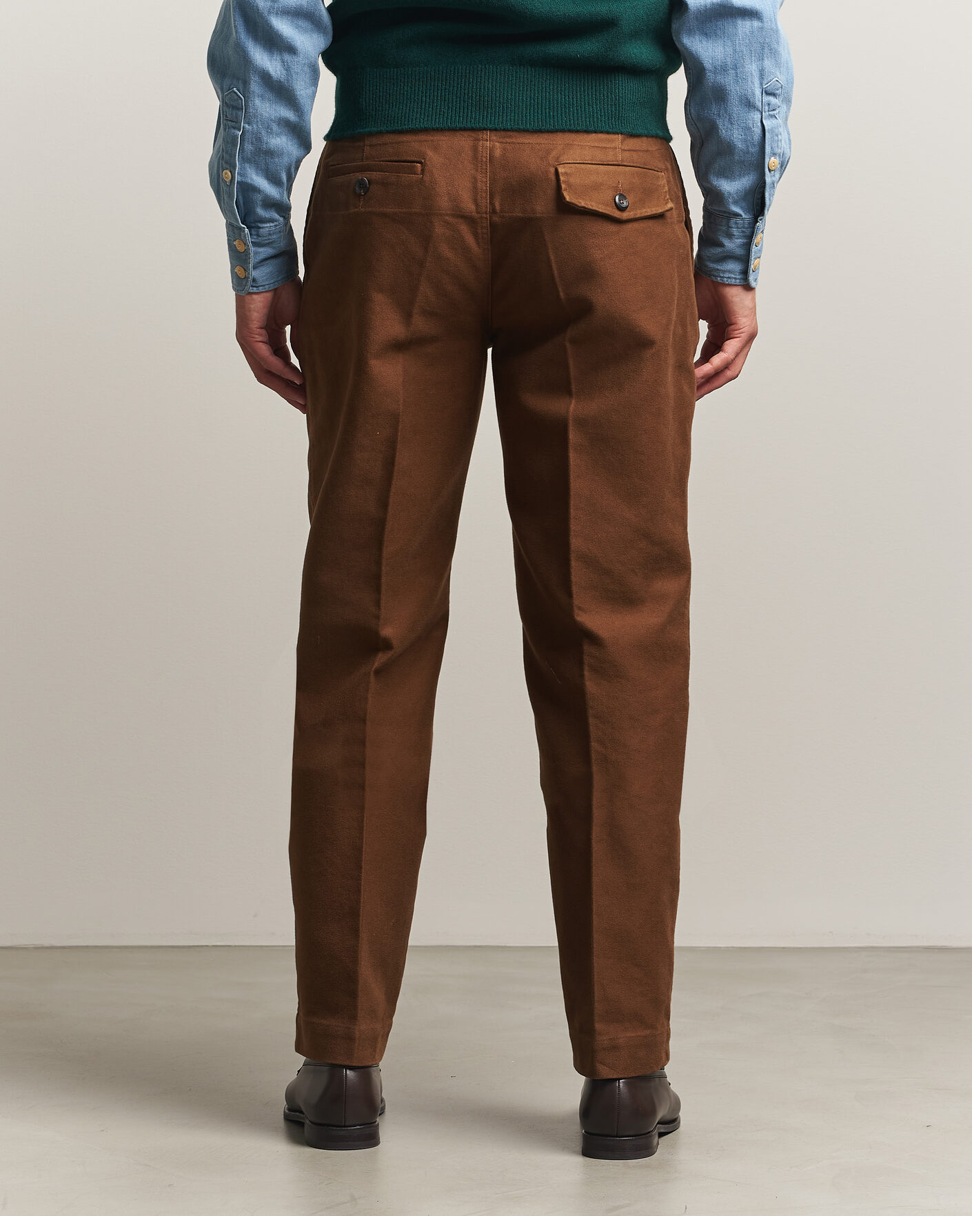 Herren | Hosen | Drake's | MKIV Japanese Moleskin Games Trousers Brown
