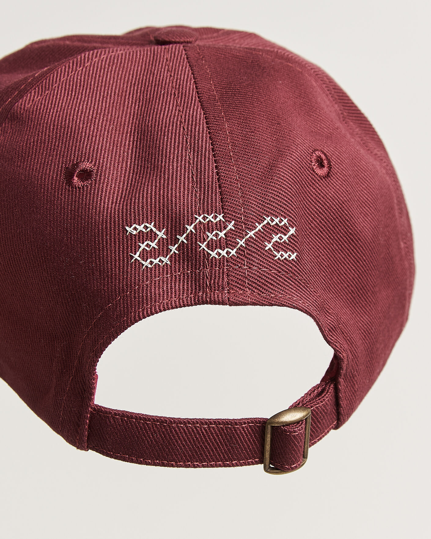Herren | Hüte & Mützen | Drake's | Cross Stitch D Twill Baseball Cap Burgundy