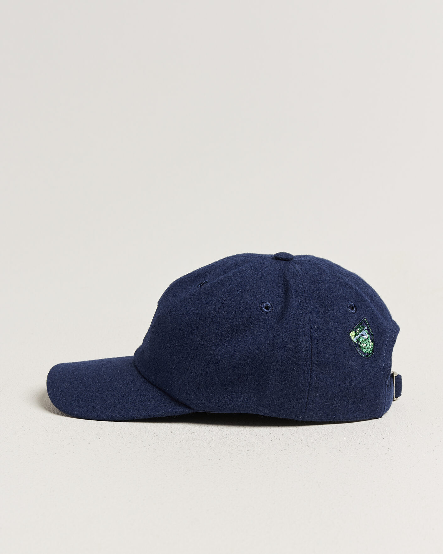 Herren | Hüte & Mützen | Drake's | Crest Merino Wool Baseball Cap Navy