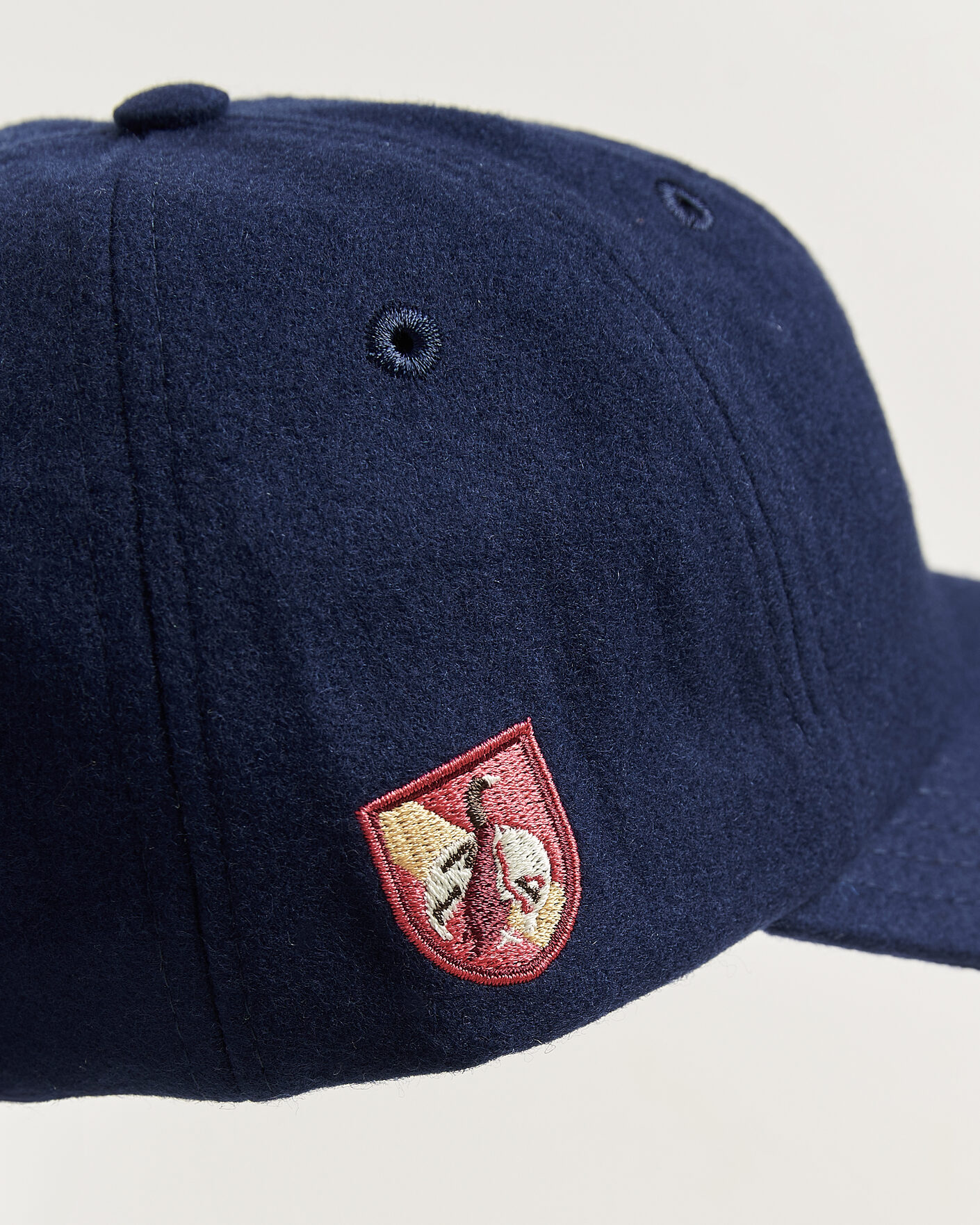 Herren | Hüte & Mützen | Drake's | Crest Merino Wool Baseball Cap Navy