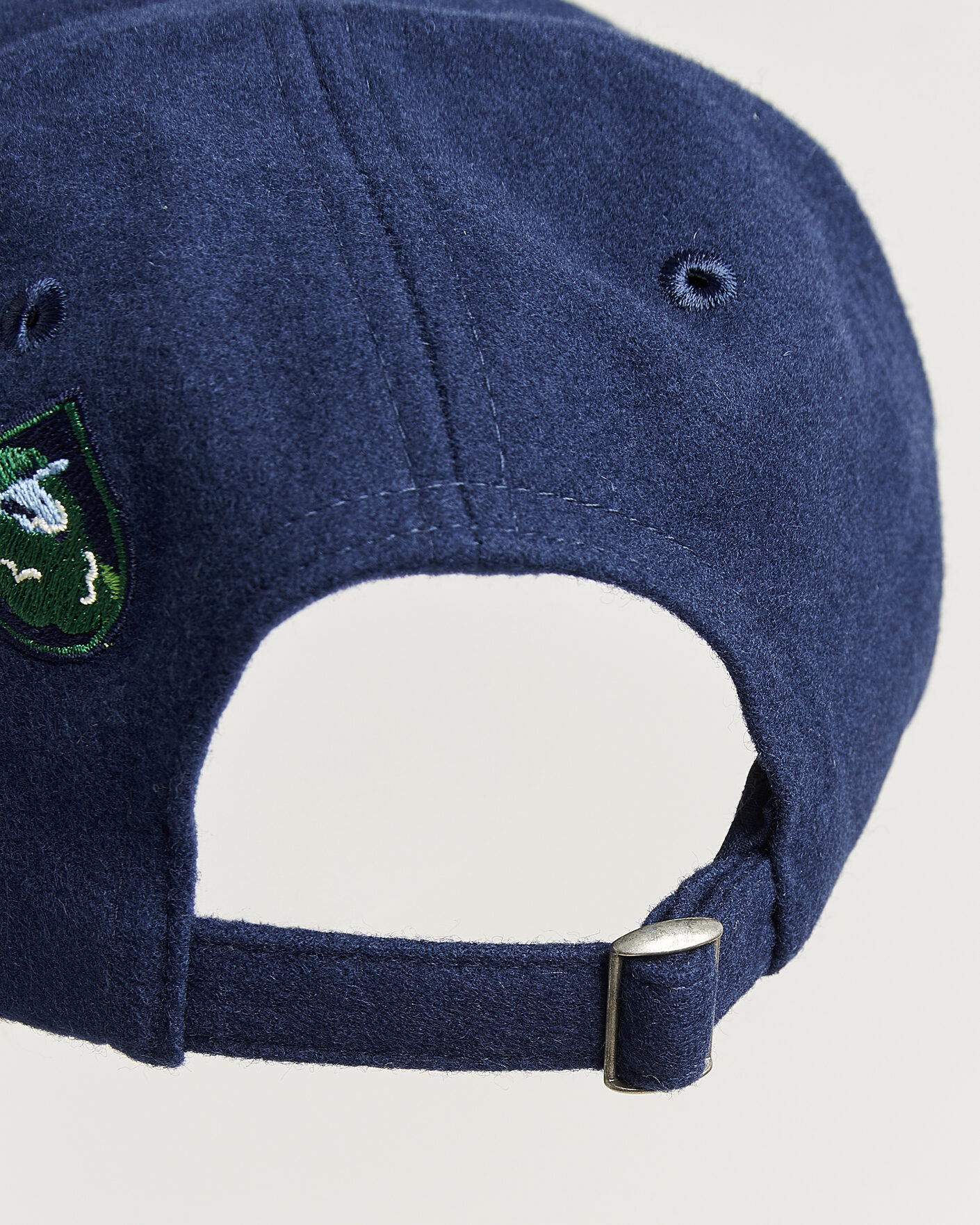 Herren | Hüte & Mützen | Drake's | Crest Merino Wool Baseball Cap Navy