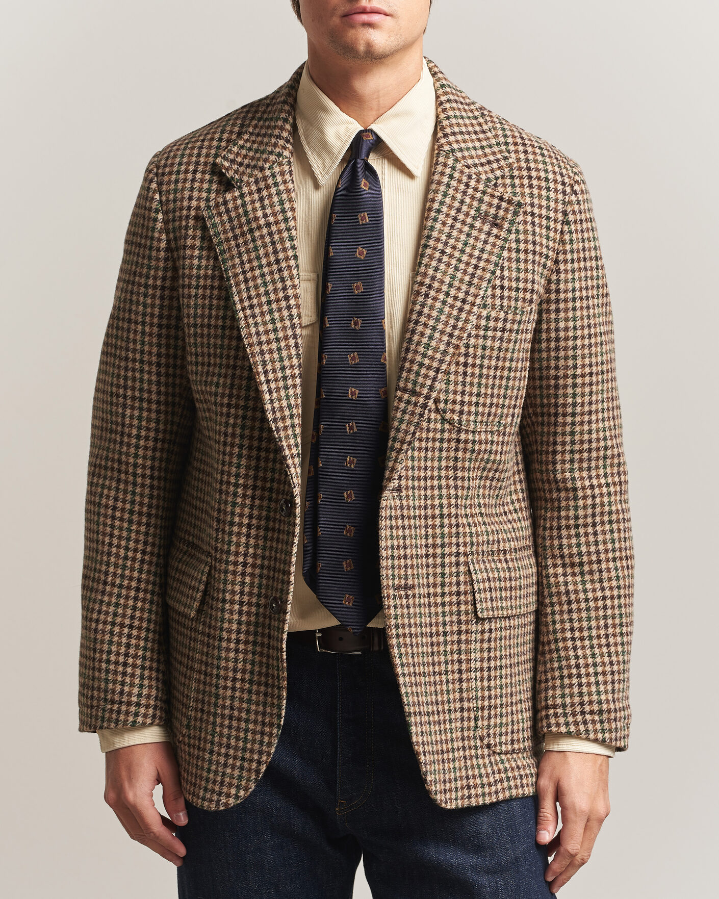 Herren | Sakkos | Drake's | MKVII Tweed Houndcheck Games Blazer Brown