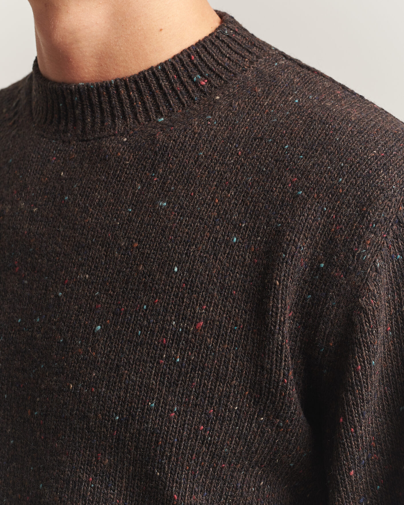 Herren | Pullover | Drake's | Donegal Crewneck Brown