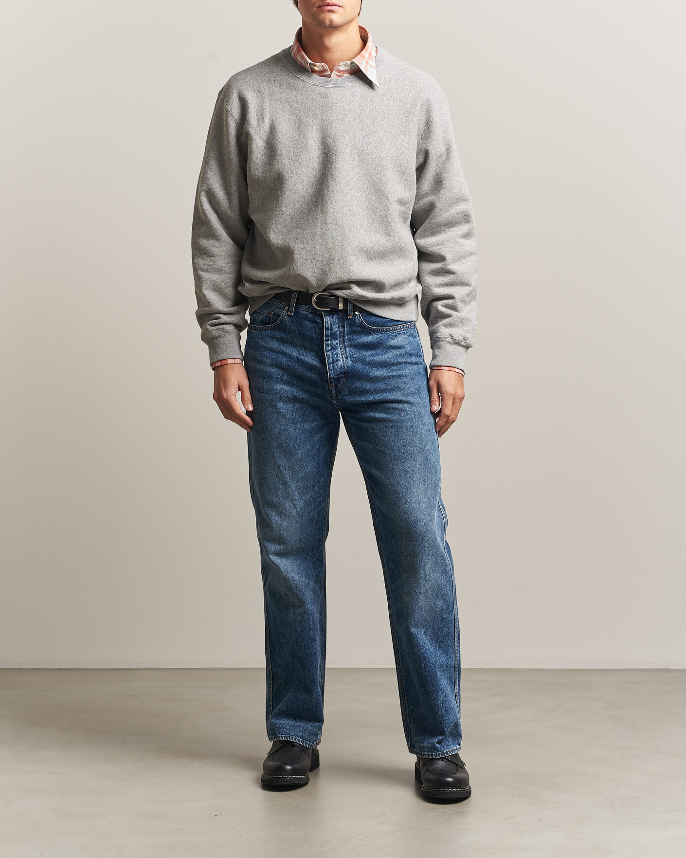 Herren | Pullover | Drake's | Reverse Weave Crewneck Sweatshirt Grey