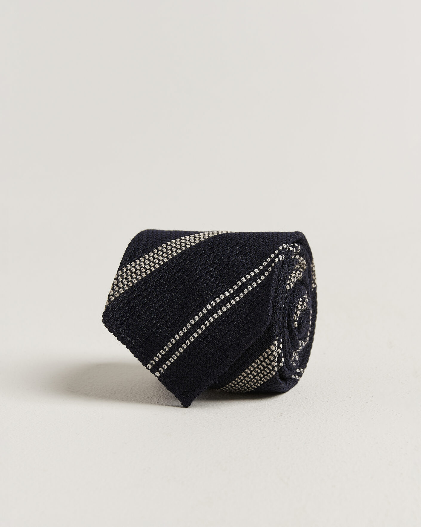 Herren | Krawatten | Drake's | Striped Grenadine Tie Navy/White