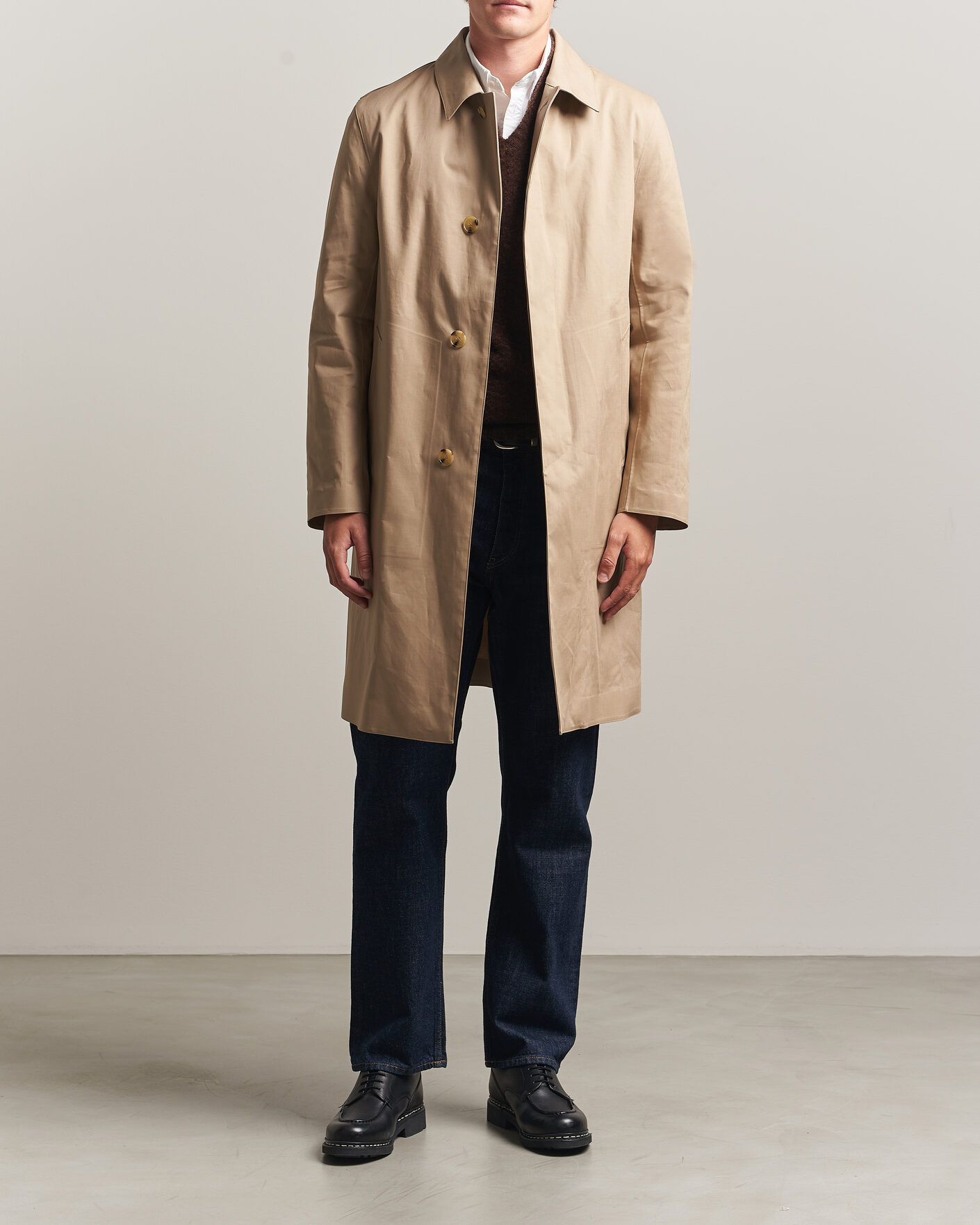 Herren | Jacken | Mackintosh | Dunkeld Car Coat Fawn
