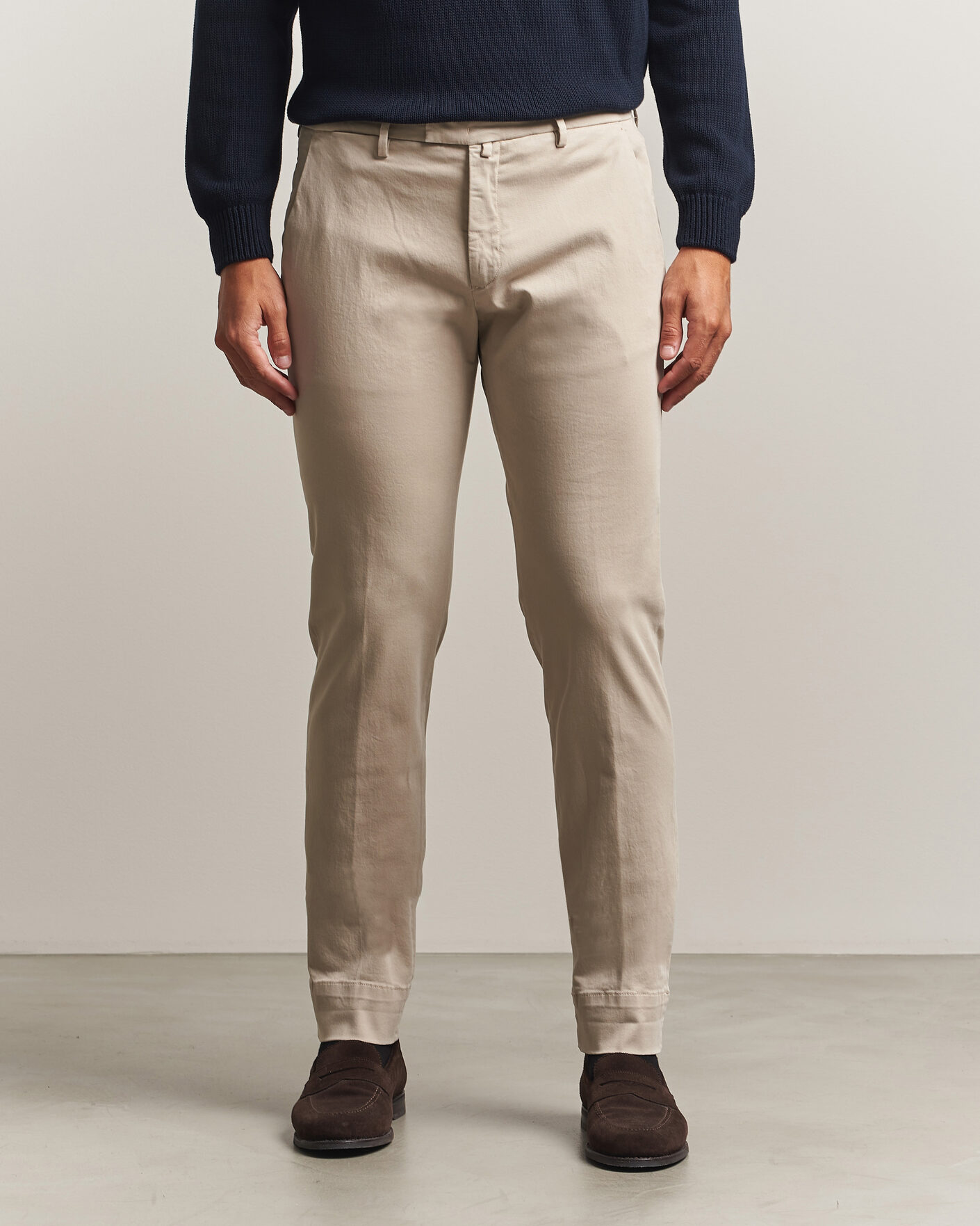 Herren | Hosen | Briglia 1949 | Slim Fit Cotton Stretch Trousers Beige