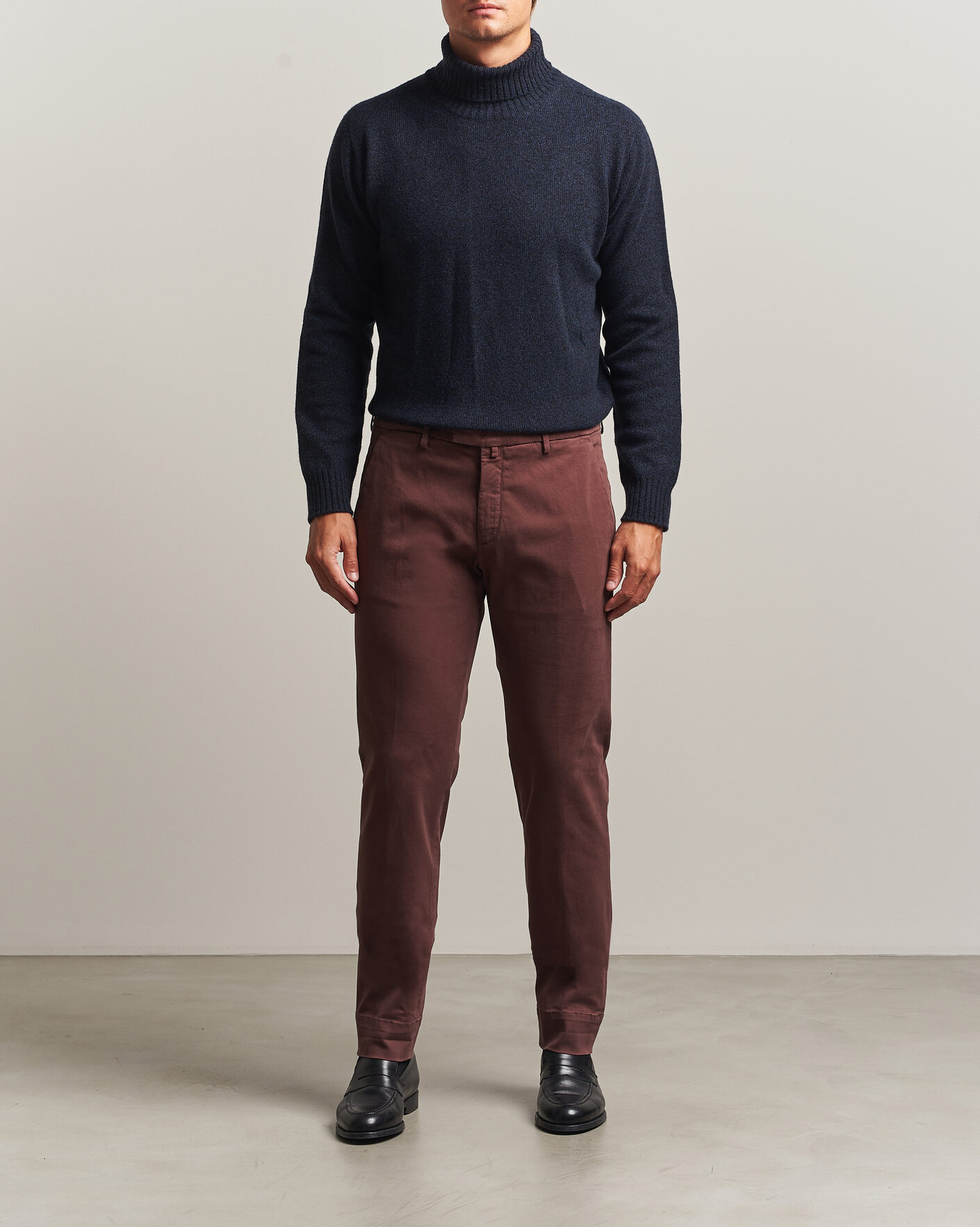 Herren | Hosen | Briglia 1949 | Slim Fit Cotton Stretch Trousers Burgundy