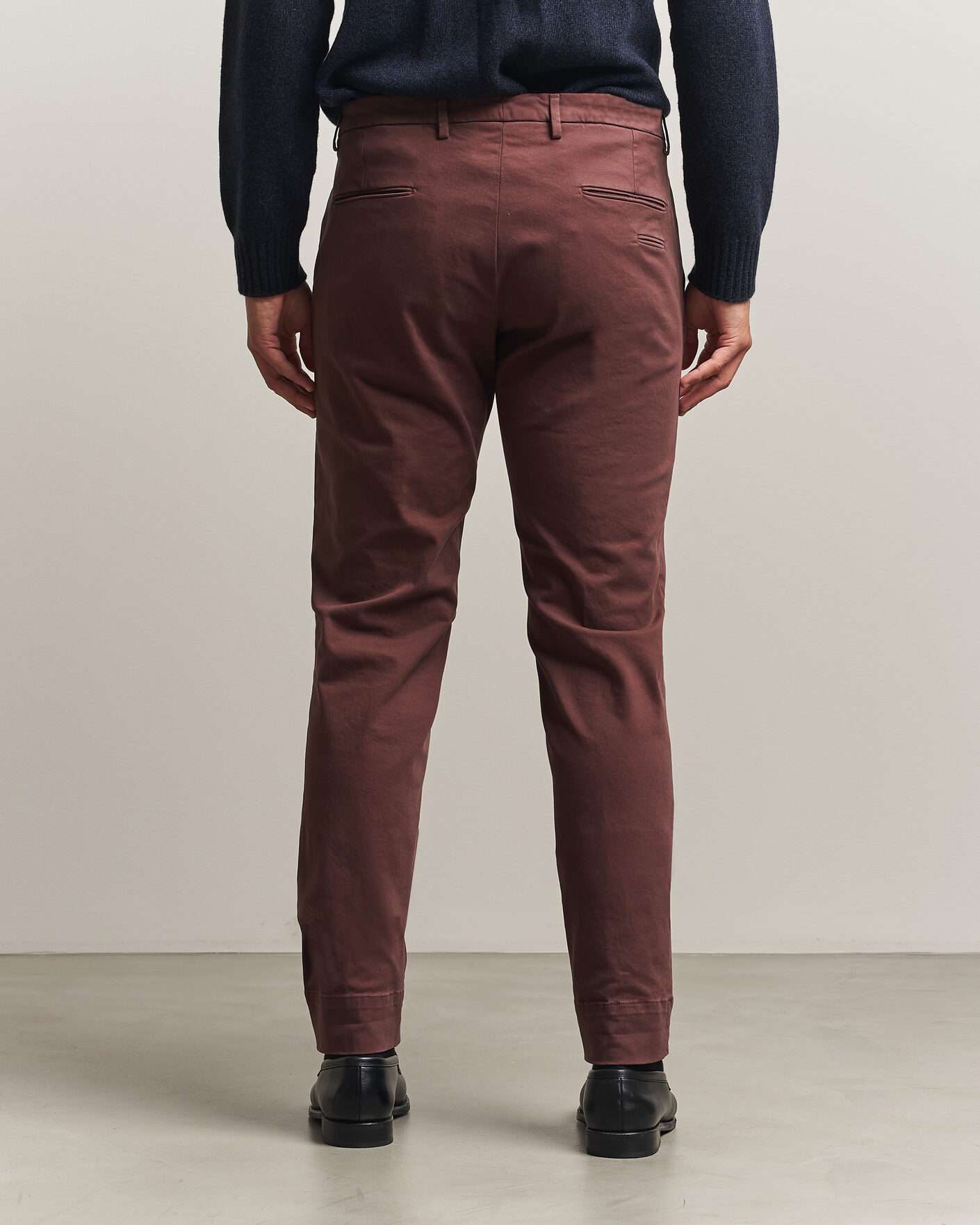 Herren | Hosen | Briglia 1949 | Slim Fit Cotton Stretch Trousers Burgundy