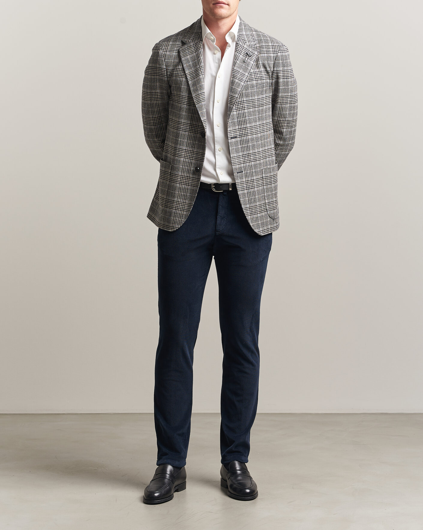 Herren | Hosen | Briglia 1949 | Slim Fit Corduroy Trousers Navy