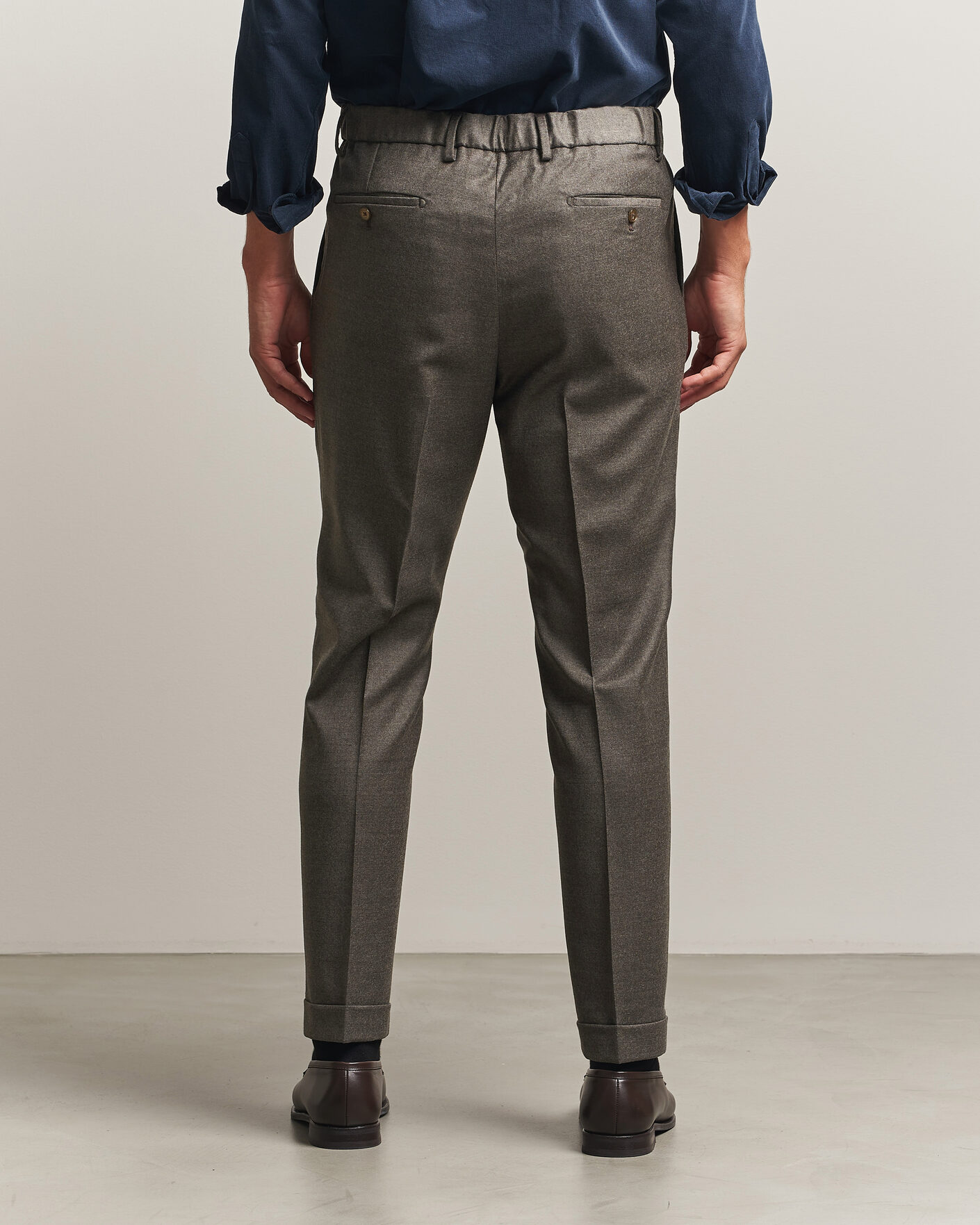 Herren | Hosen | Briglia 1949 | Isola Stretch Flannel Trousers Brown