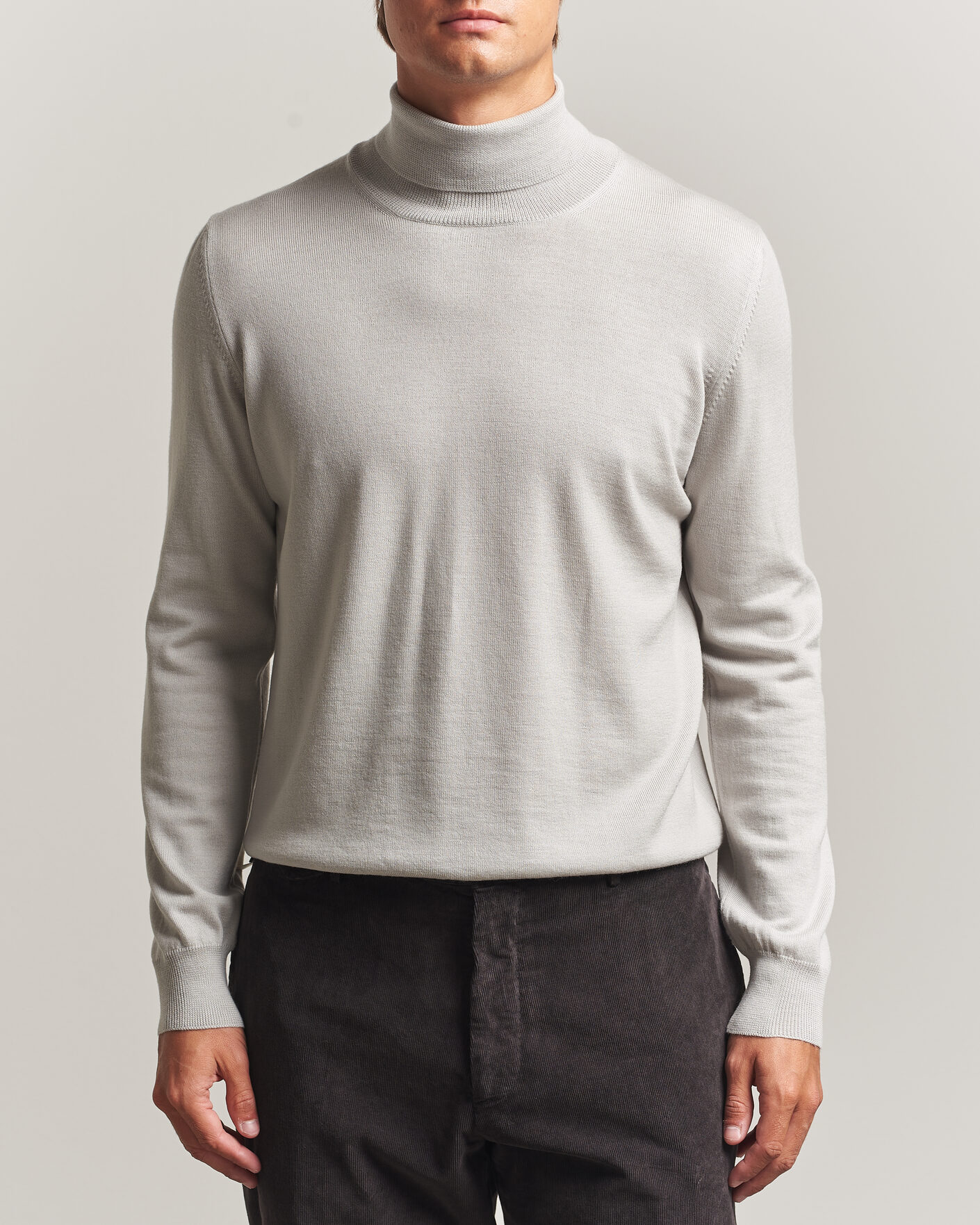 Herren | Pullover | Gran Sasso | Merino Fashion Fit Rollneck Light Beige