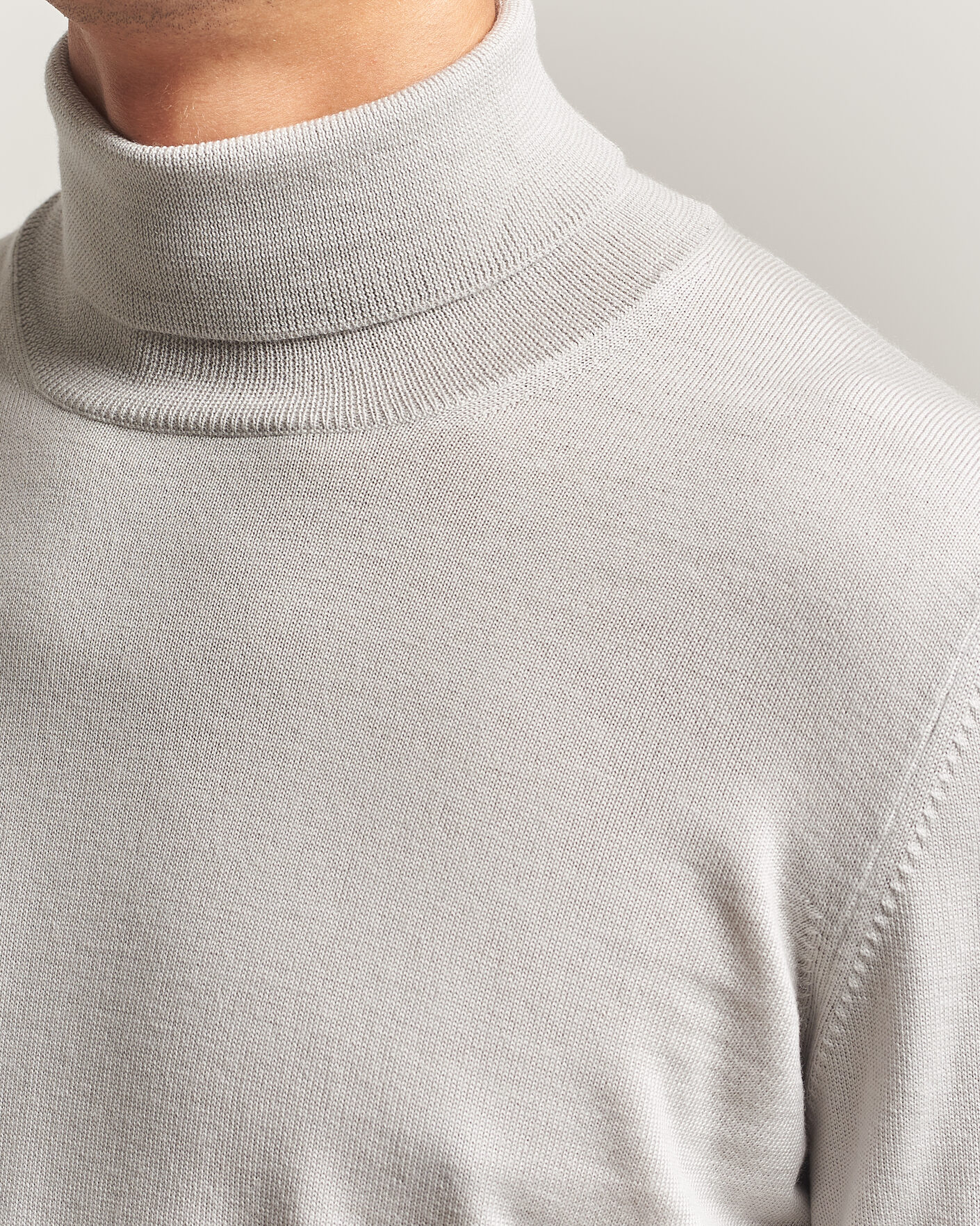 Herren | Pullover | Gran Sasso | Merino Fashion Fit Rollneck Light Beige
