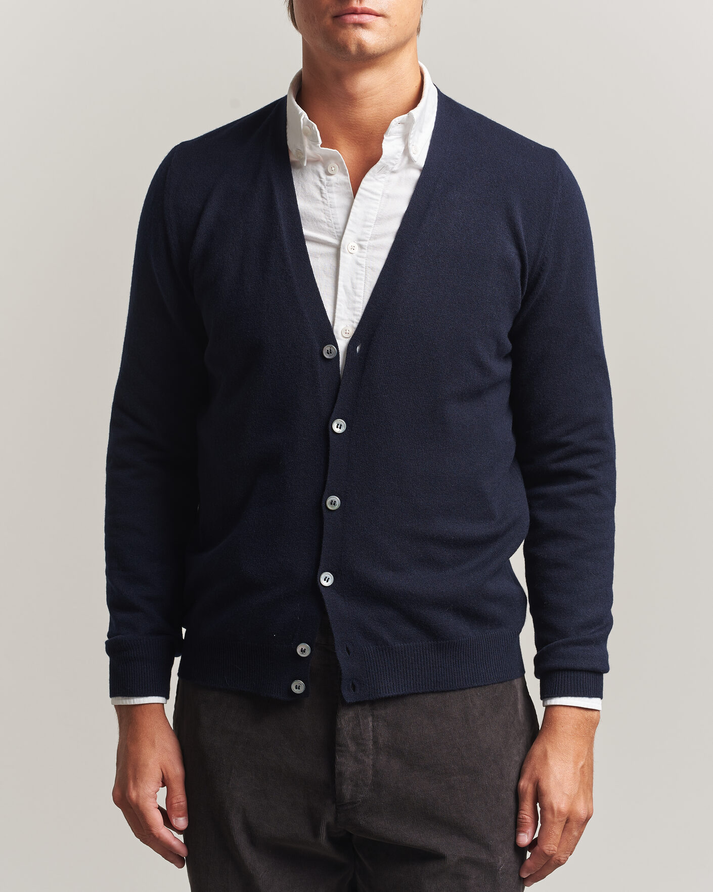 Herren | Pullover | Gran Sasso | Wool/Cashmere Cardigan Navy