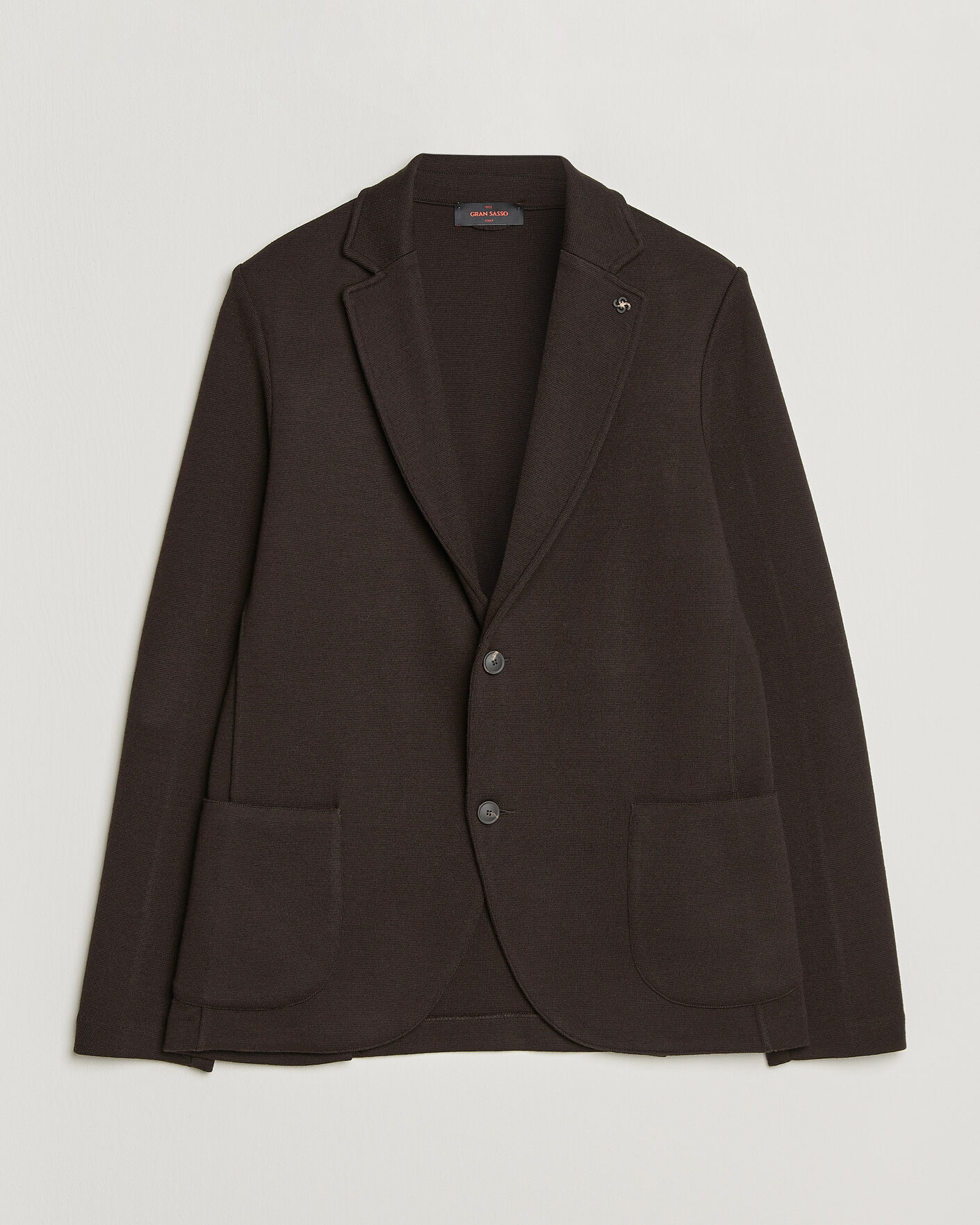 Herren | Sakkos | Gran Sasso | Rainwool Knitted Blazer Dark Brown