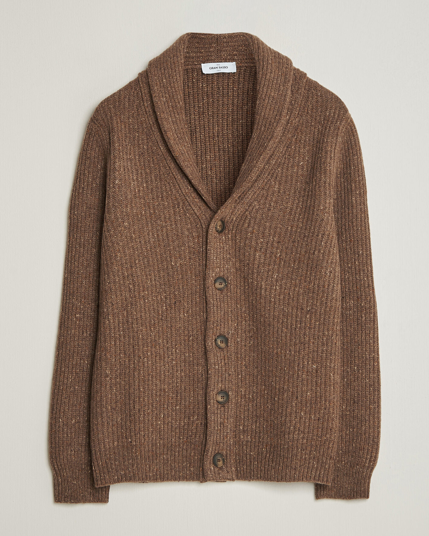 Herren | Pullover | Gran Sasso | Wool/Cashmere Donegal Cardigan Brown