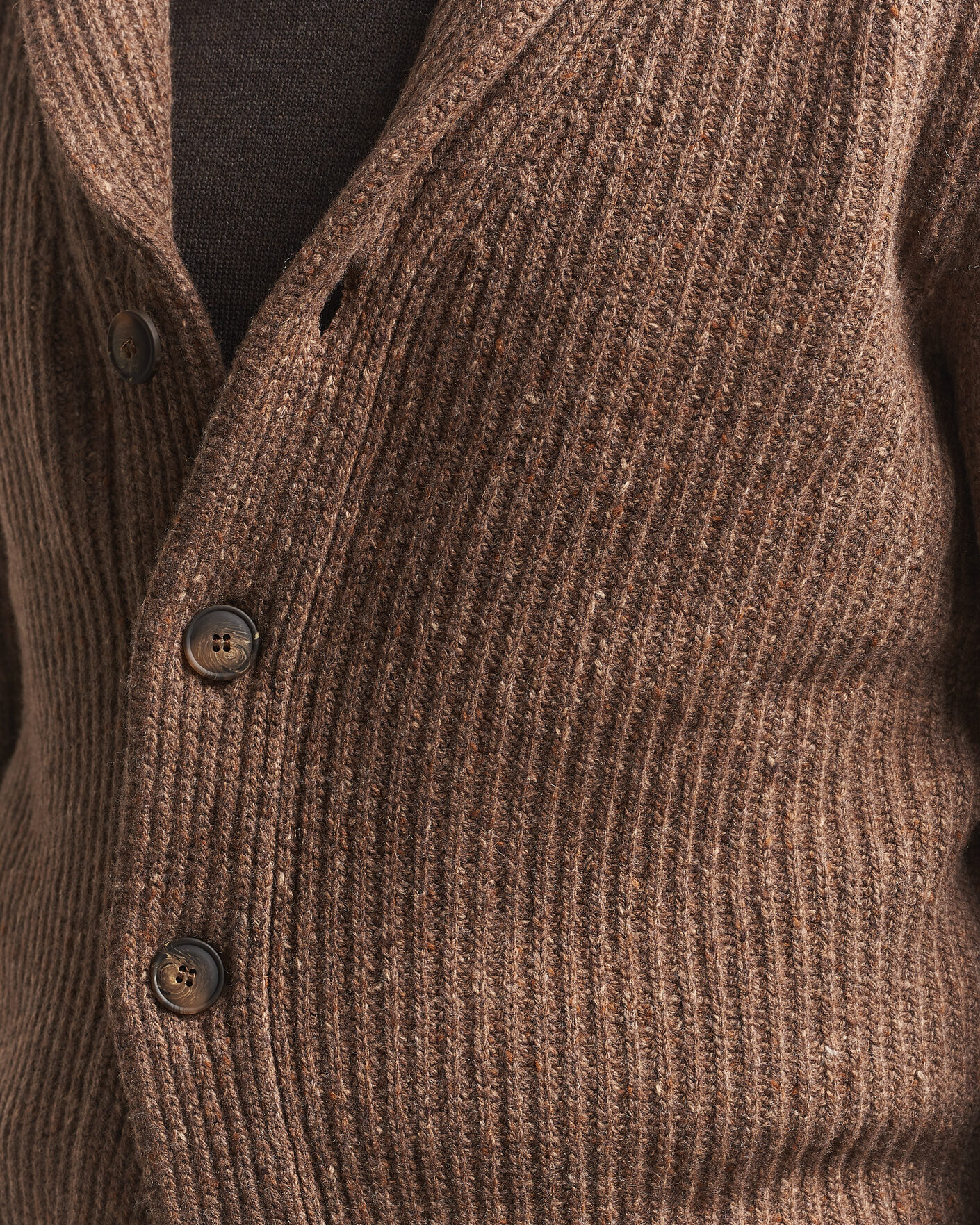 Herren | Pullover | Gran Sasso | Wool/Cashmere Donegal Cardigan Brown