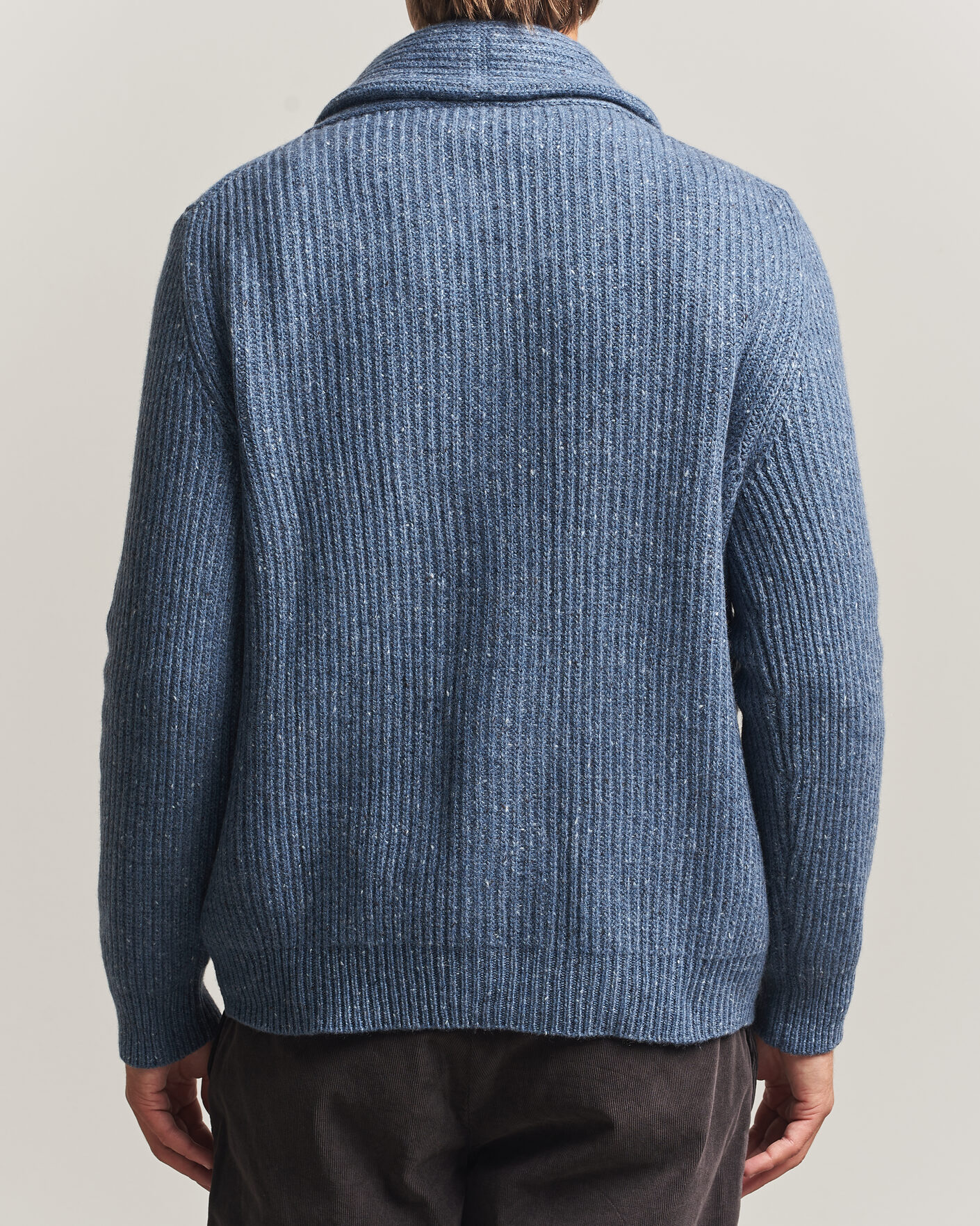Herren | Pullover | Gran Sasso | Wool/Cashmere Donegal Cardigan Blue