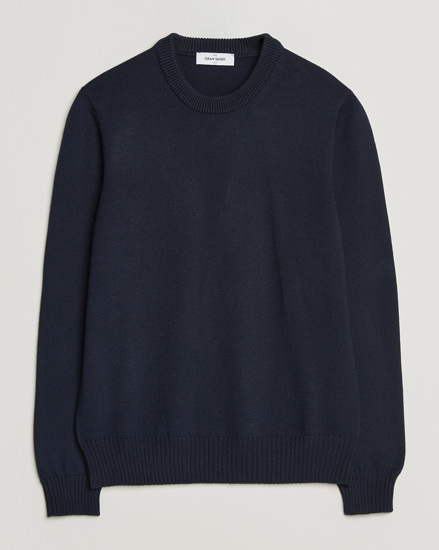 Herren | Pullover | Gran Sasso | Merino Knitted Crew Neck Navy