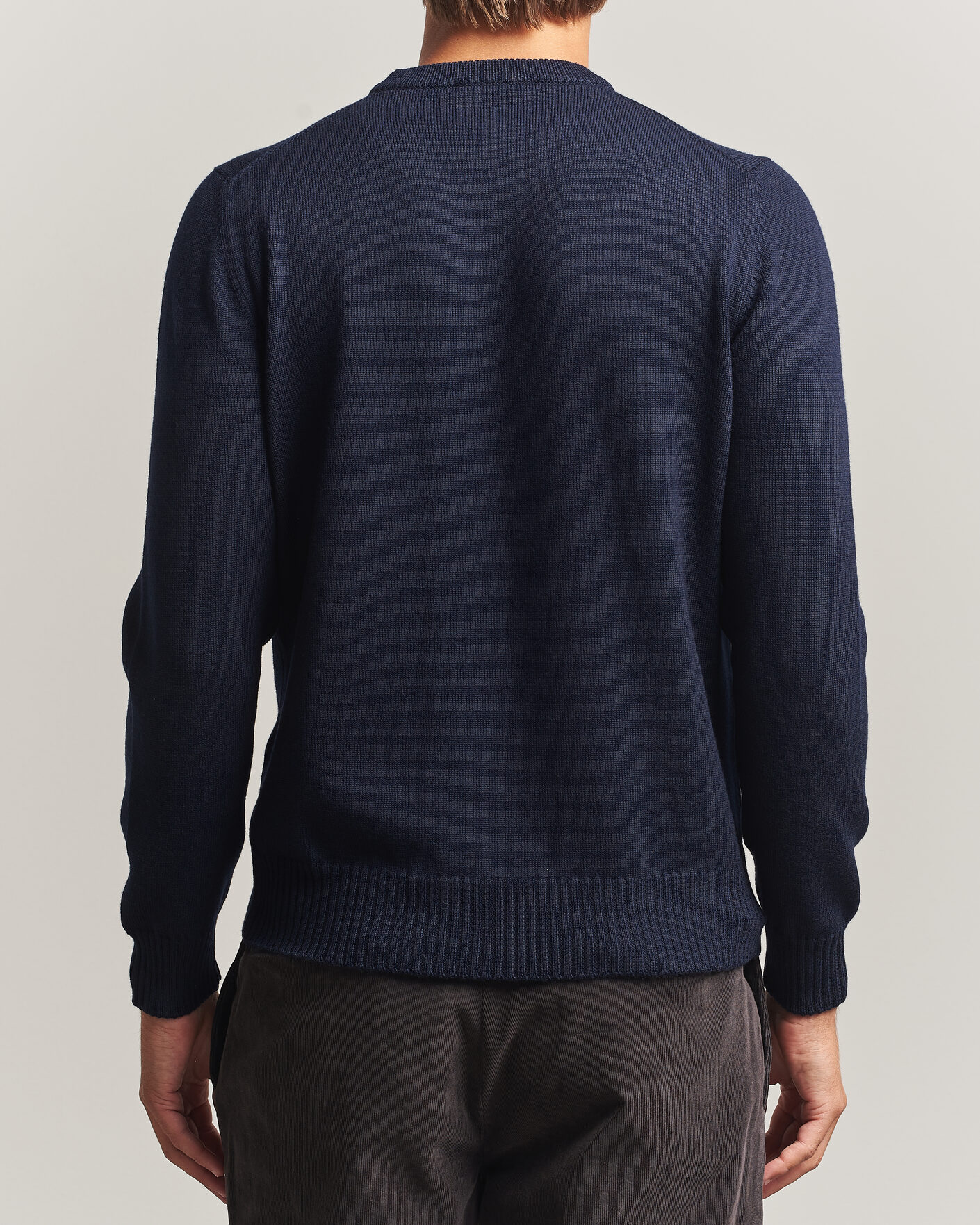 Herren | Pullover | Gran Sasso | Merino Knitted Crew Neck Navy