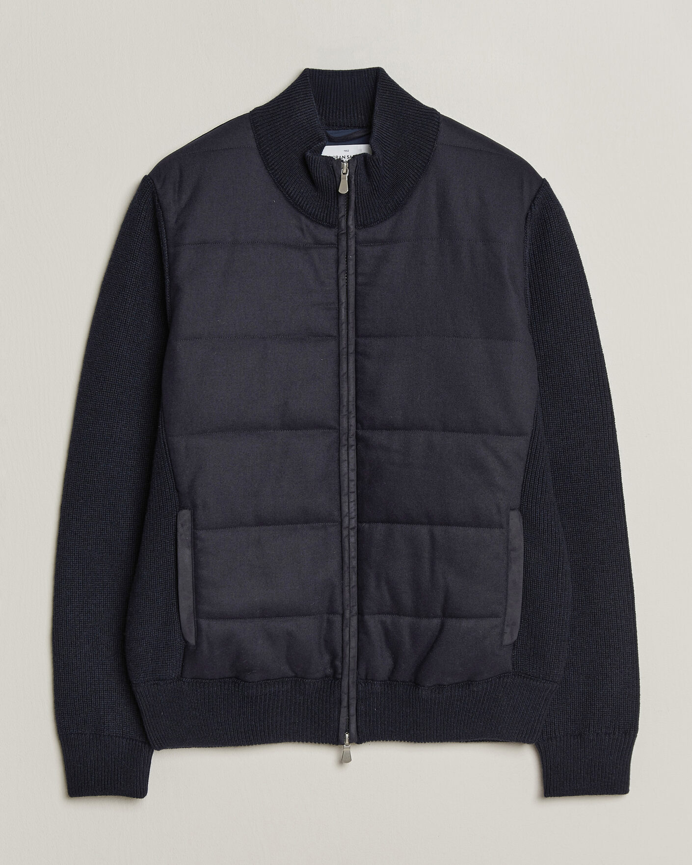 Herren | Jacken | Gran Sasso | Brushed Wool Hybrid Jacket Navy