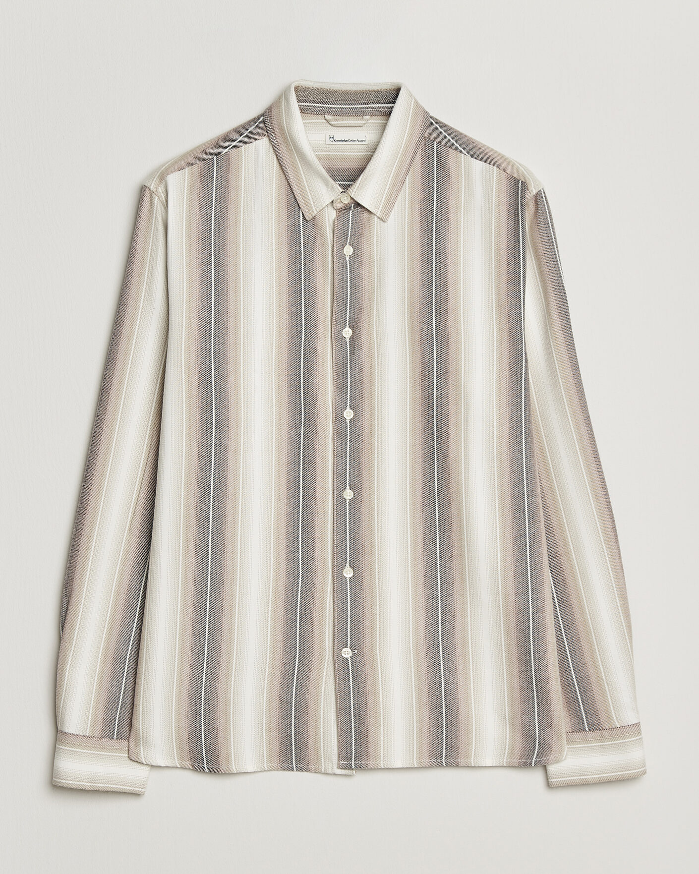 Herren | Hemden | KnowledgeCotton Apparel | Dune Regular Stripe Shirt Creme