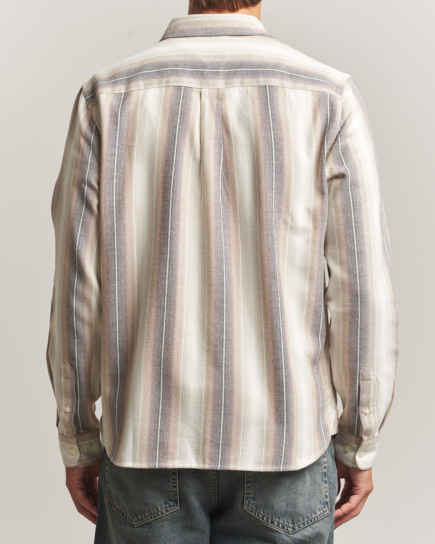 Herren | Hemden | KnowledgeCotton Apparel | Dune Regular Stripe Shirt Creme