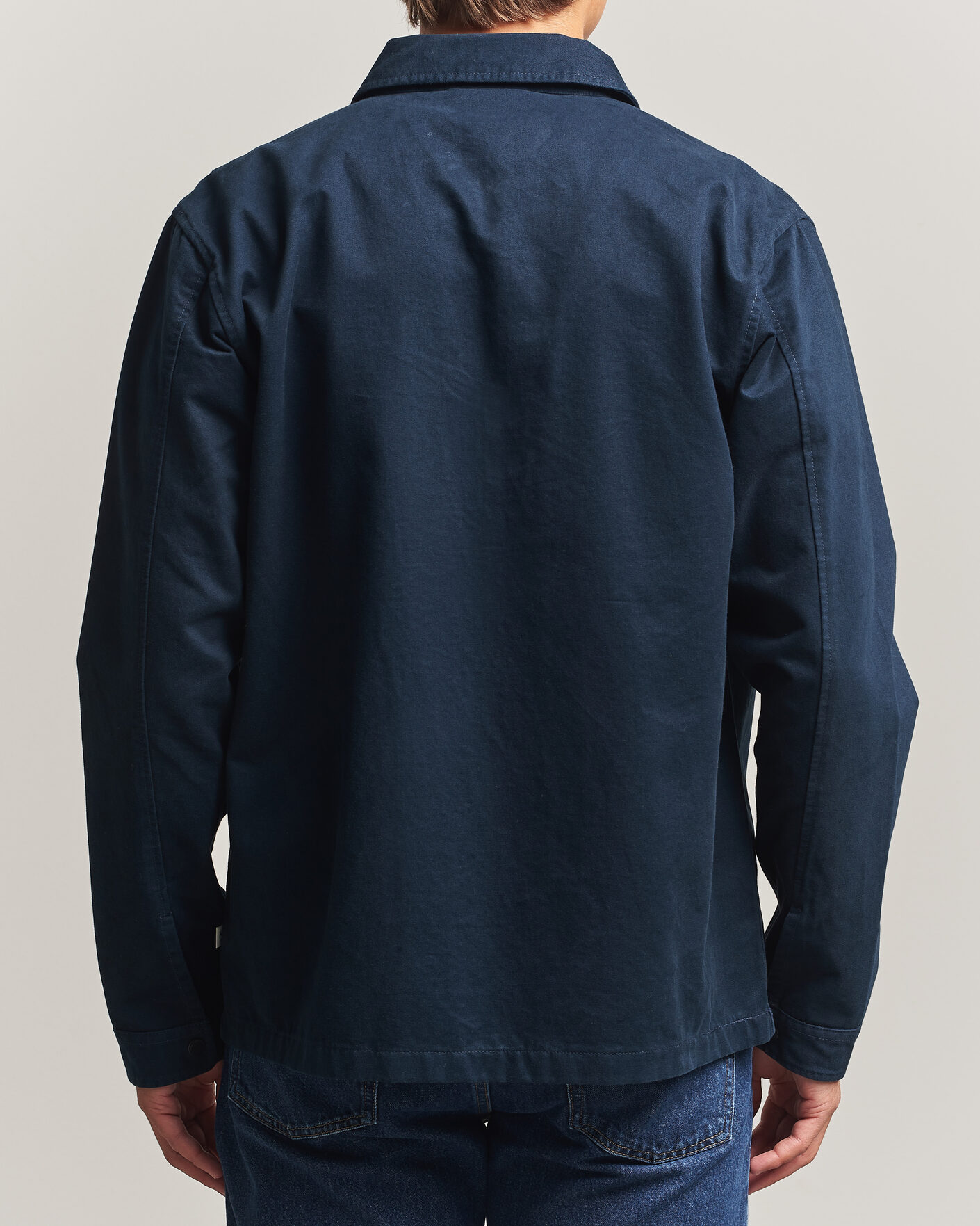 Herren | Hemden | KnowledgeCotton Apparel | Twill Zip Overshirt Total Eclipse