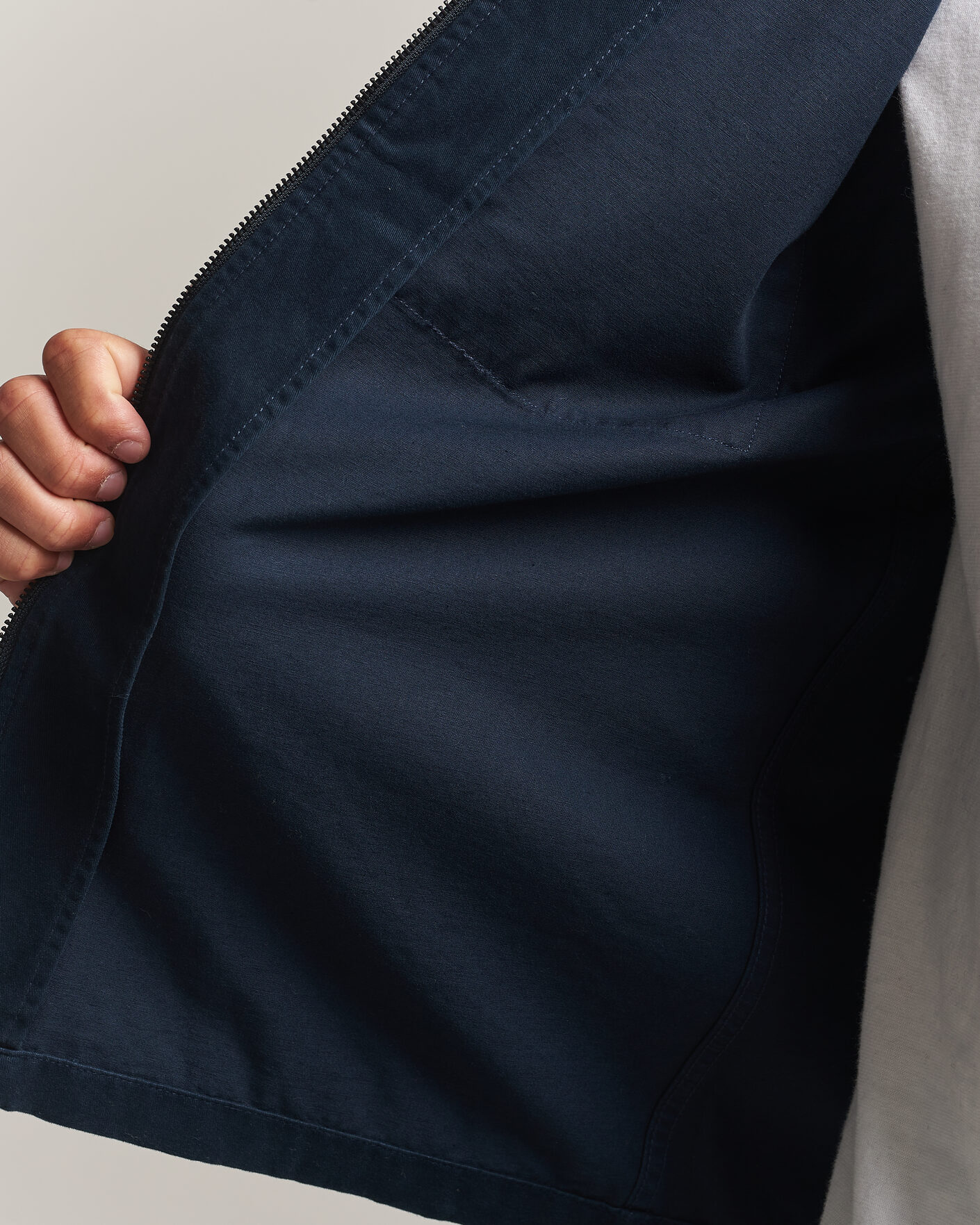 Herren | Hemden | KnowledgeCotton Apparel | Twill Zip Overshirt Total Eclipse