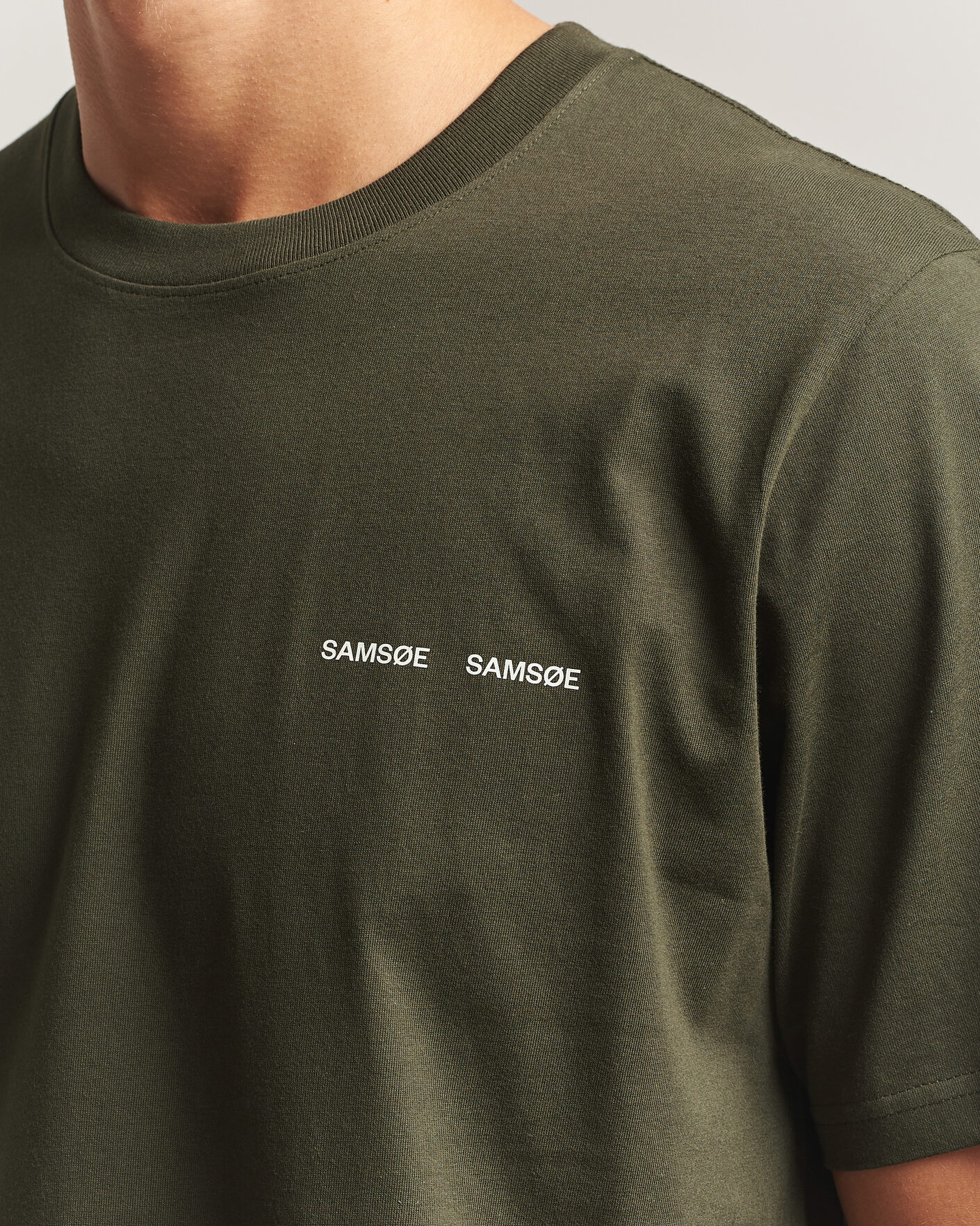 Herren | T-Shirts | Samsøe Samsøe | Thomas Cotton T-Shirt Forest Night