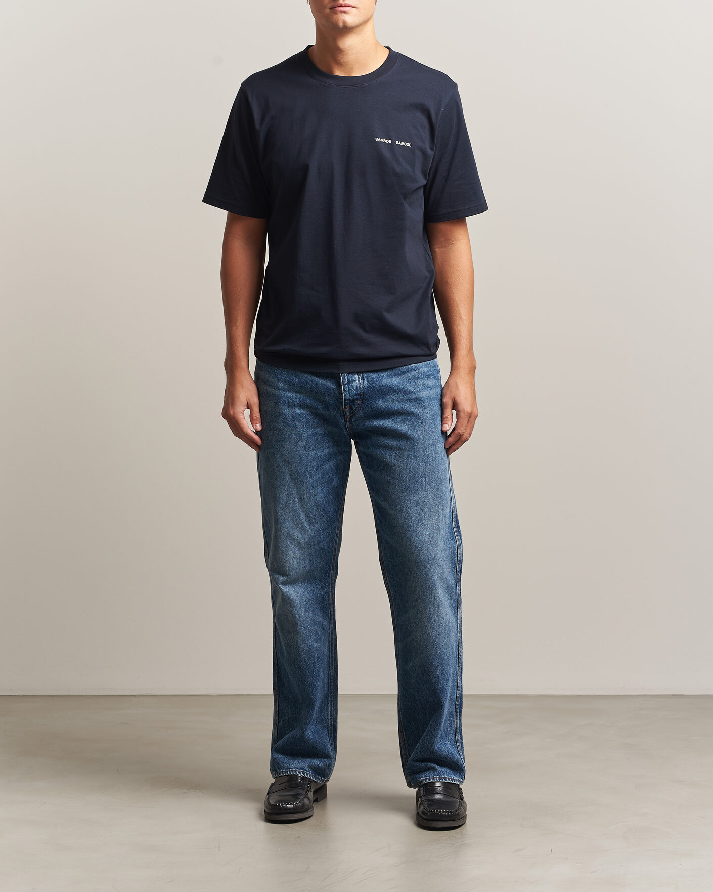 Herren | T-Shirts | Samsøe Samsøe | Thomas Cotton T-Shirt Salute Navy