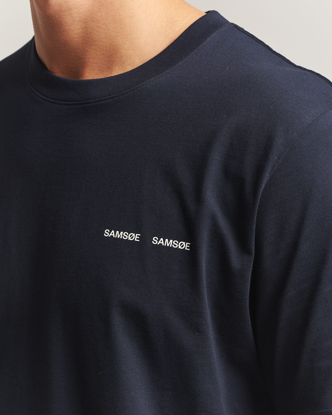 Herren | T-Shirts | Samsøe Samsøe | Thomas Cotton T-Shirt Salute Navy