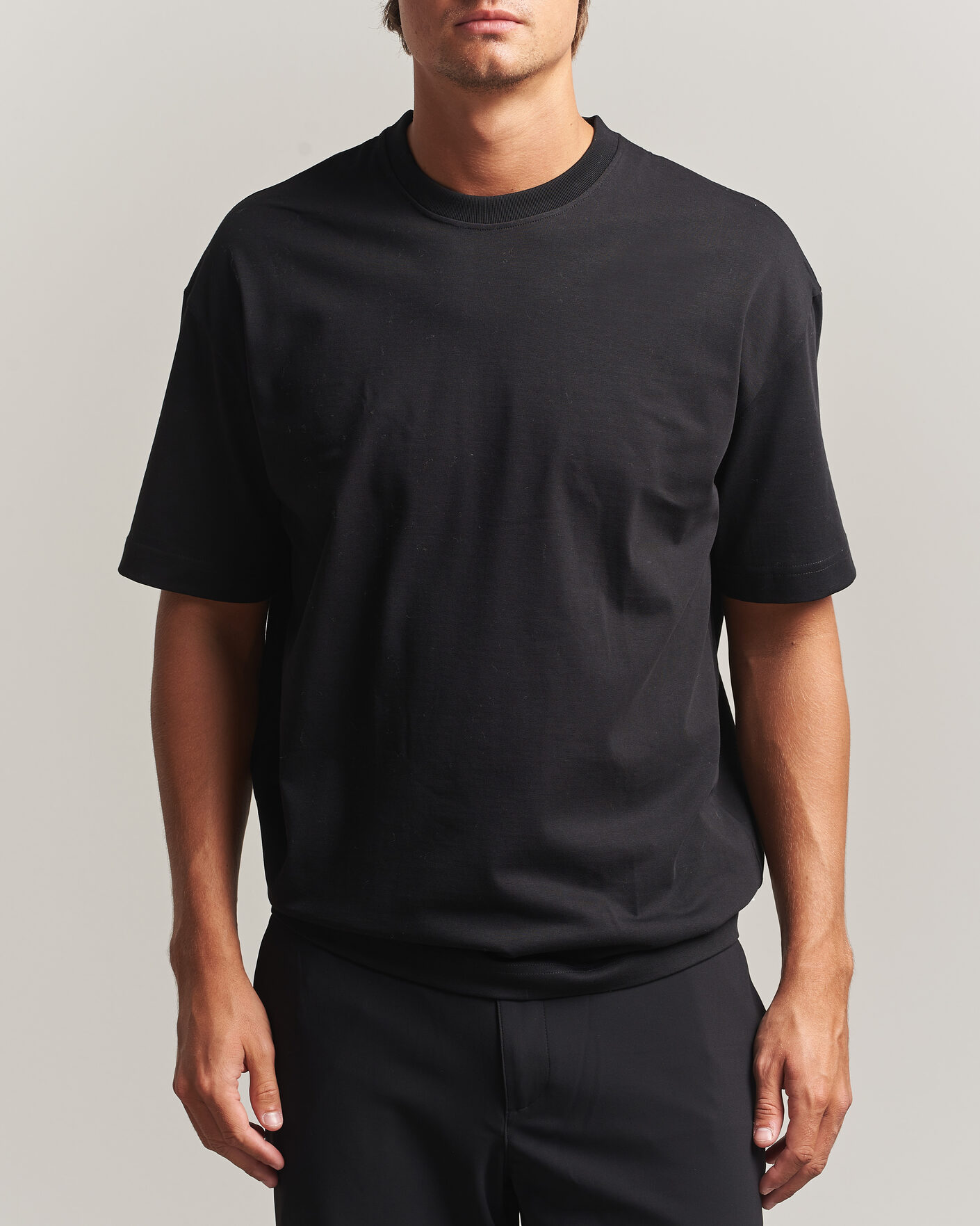 Herren | T-Shirts | Samsøe Samsøe | Jason Heavy Cotton T-Shirt Black