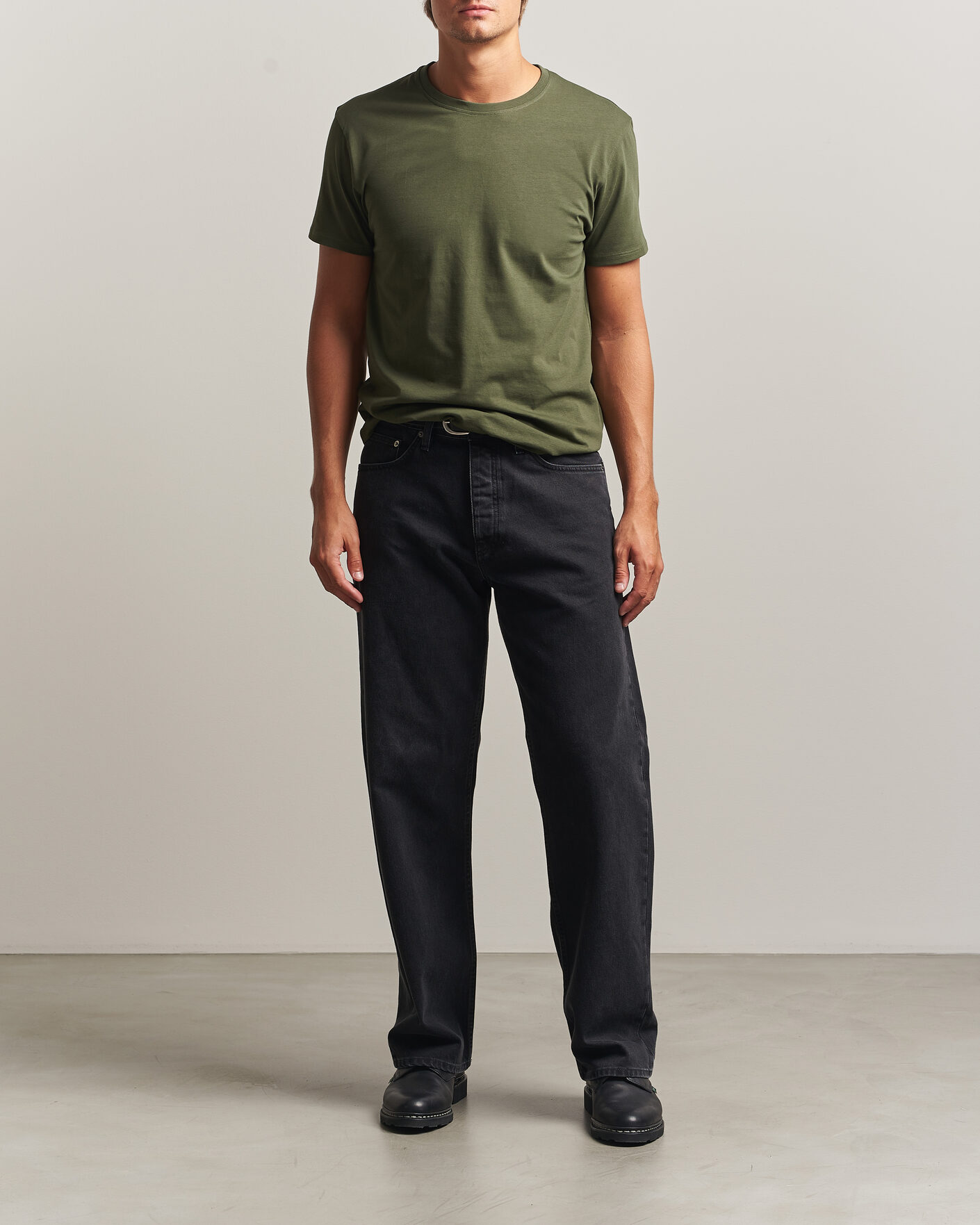 Herren | T-Shirts | Samsøe Samsøe | Kronos Cotton T-Shirt Forest Night