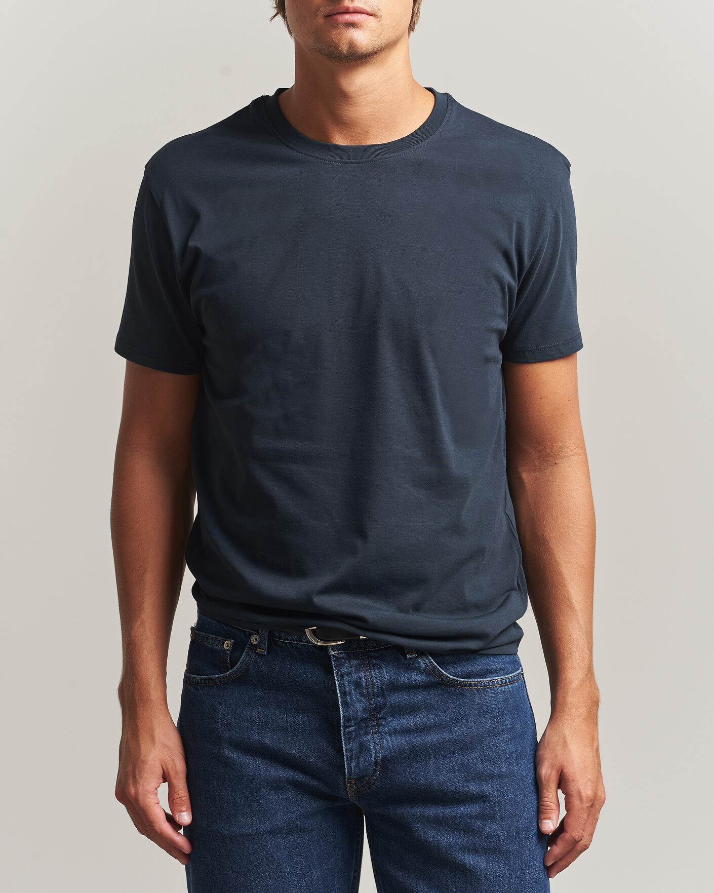 Herren | T-Shirts | Samsøe Samsøe | Kronos Cotton T-Shirt Salute Navy