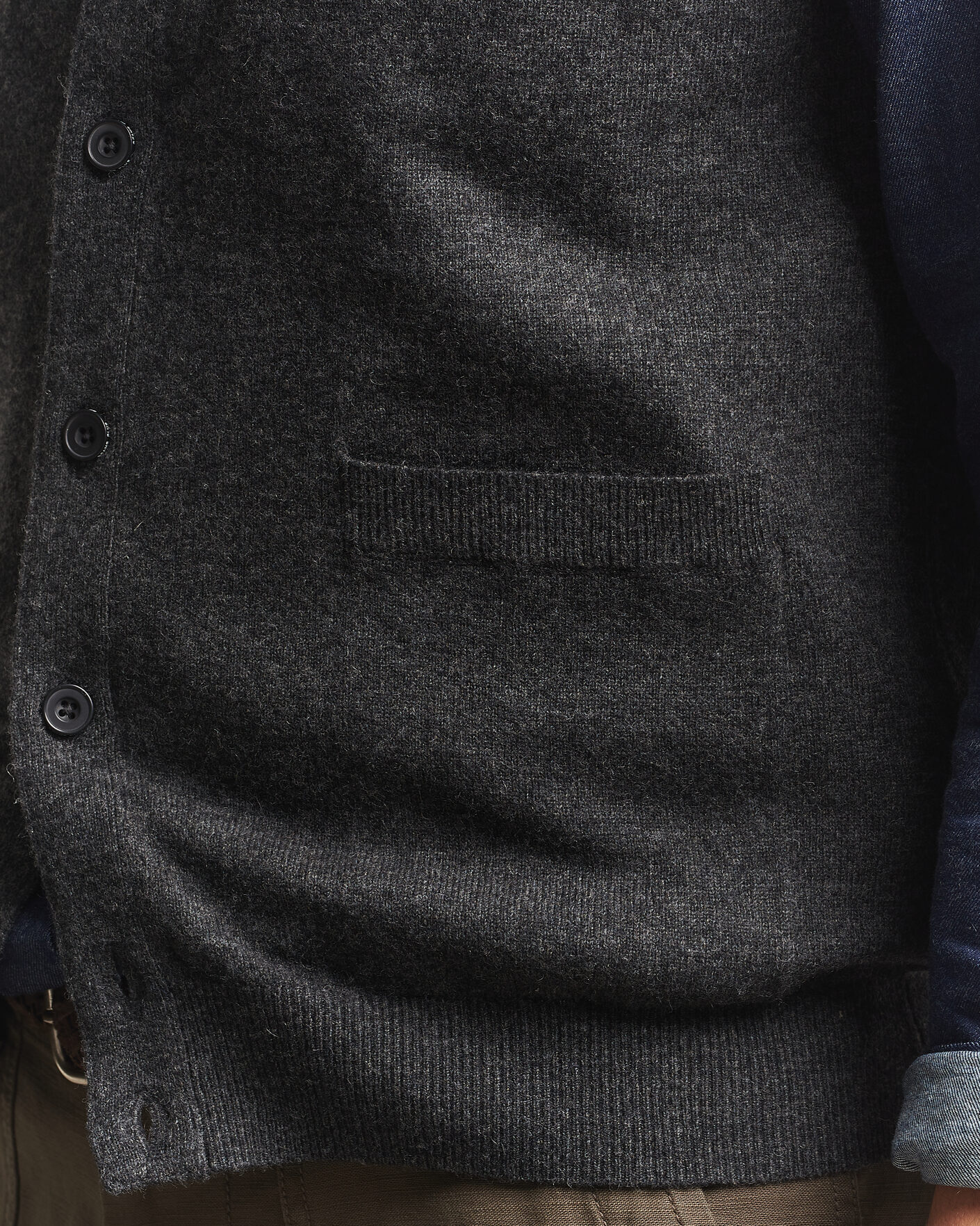 Herren | Pullover | BEAMS PLUS | Button Knit Vest Charcoal