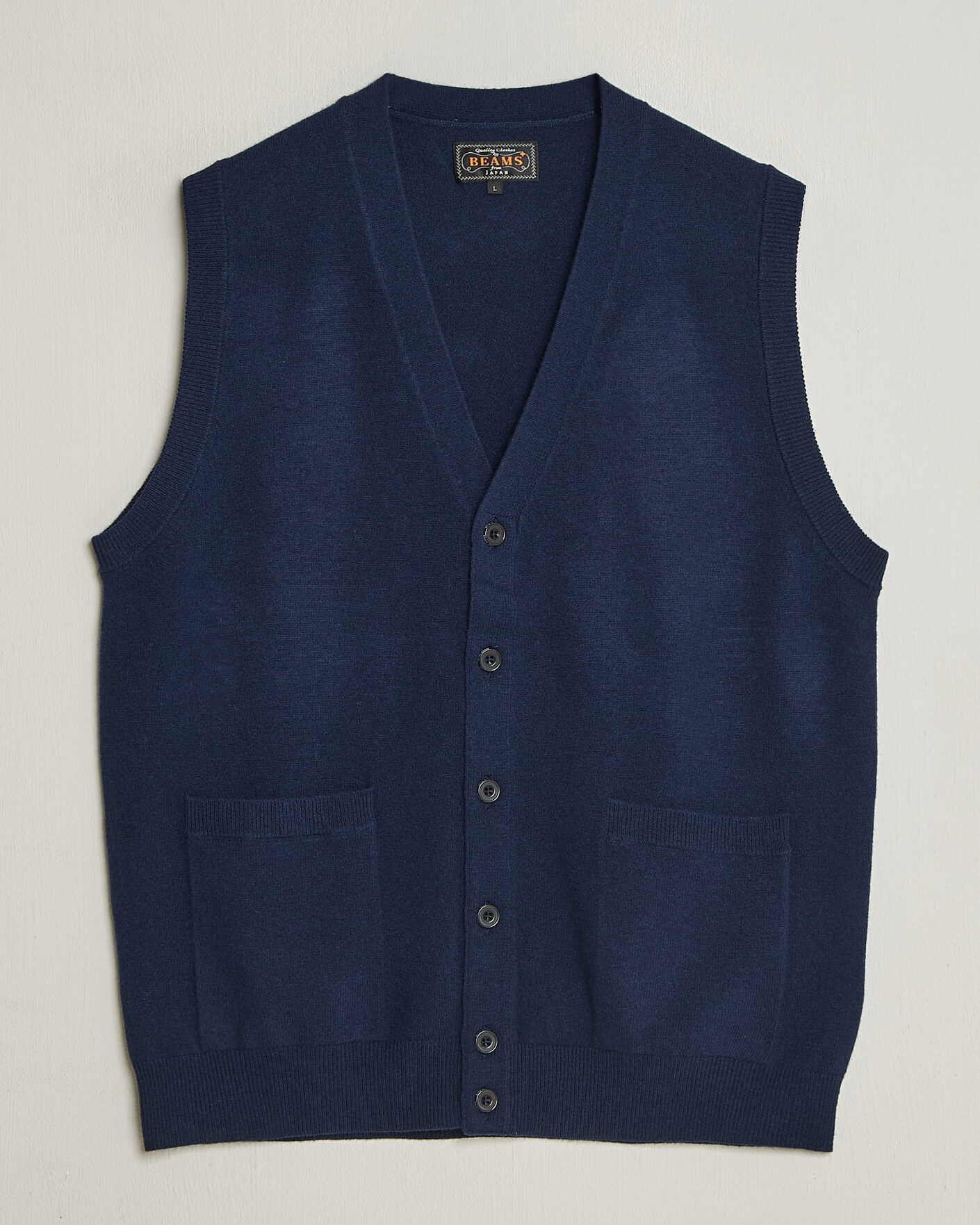 Herren | Pullover | BEAMS PLUS | Button Knit Vest Navy