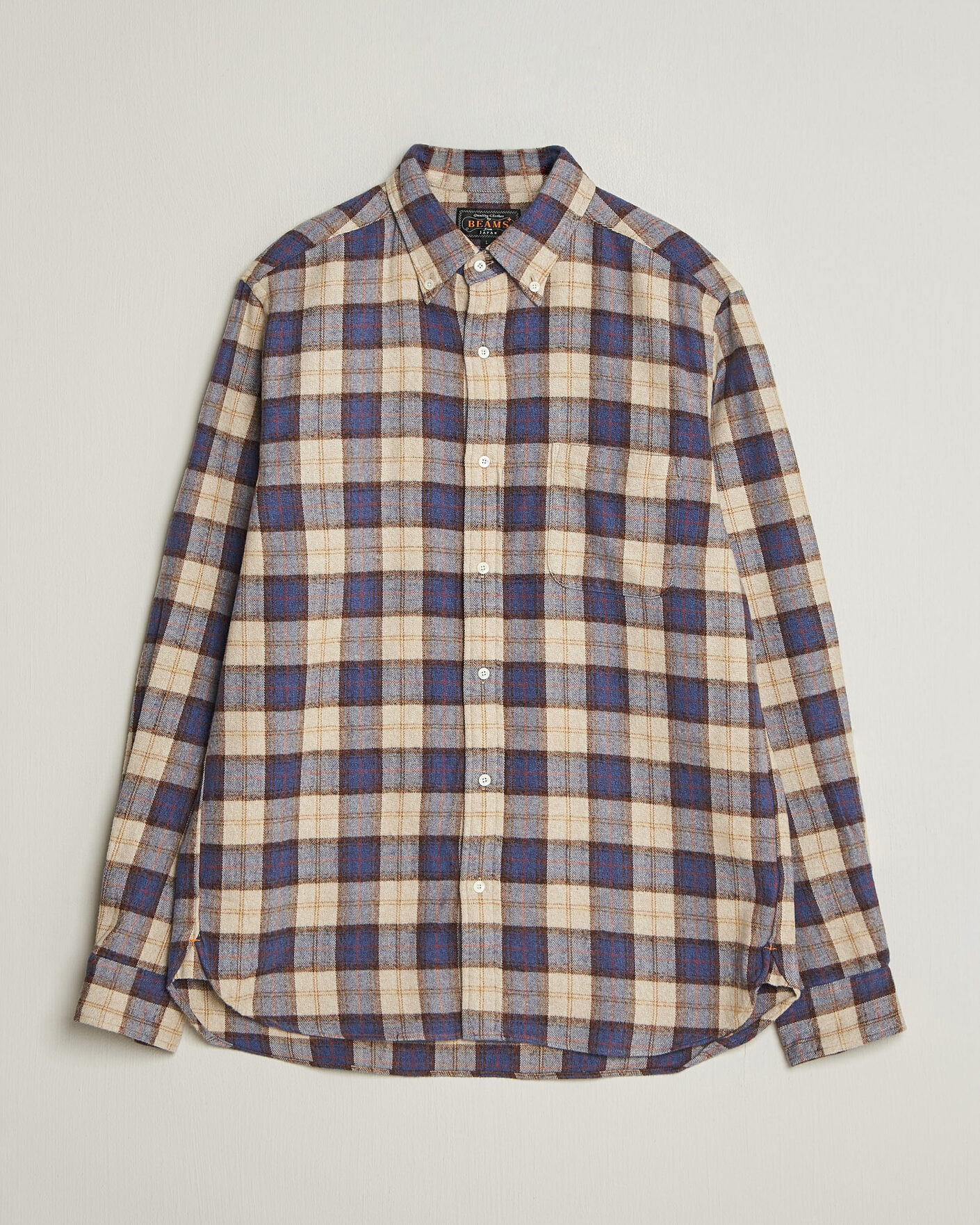 Herren | Hemden | BEAMS PLUS | Plaid Button Down Shirt White/Blue
