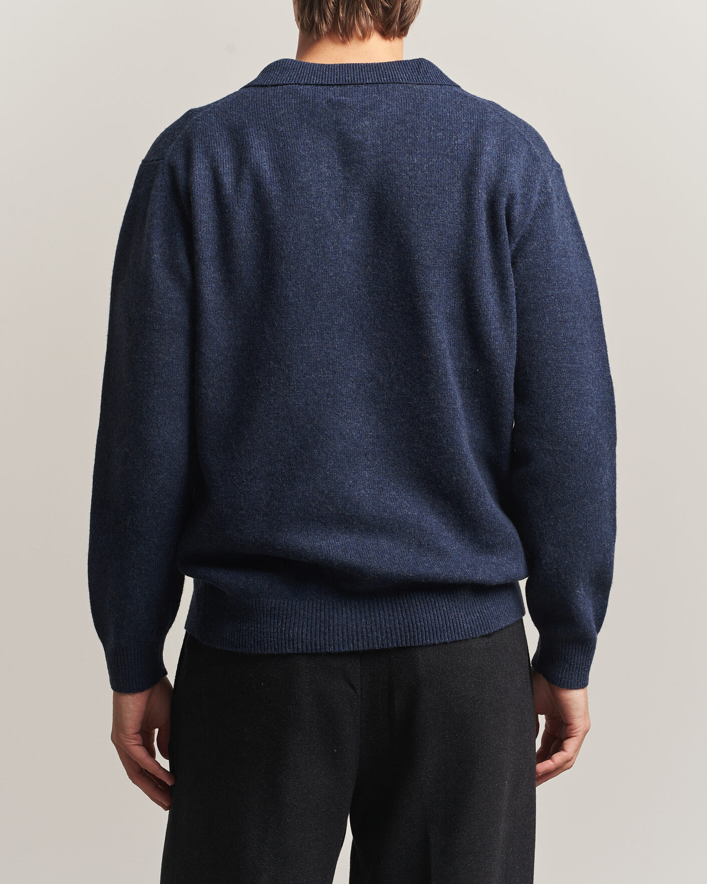 Herren | Pullover | BEAMS PLUS | Knitted Wool Polo Navy