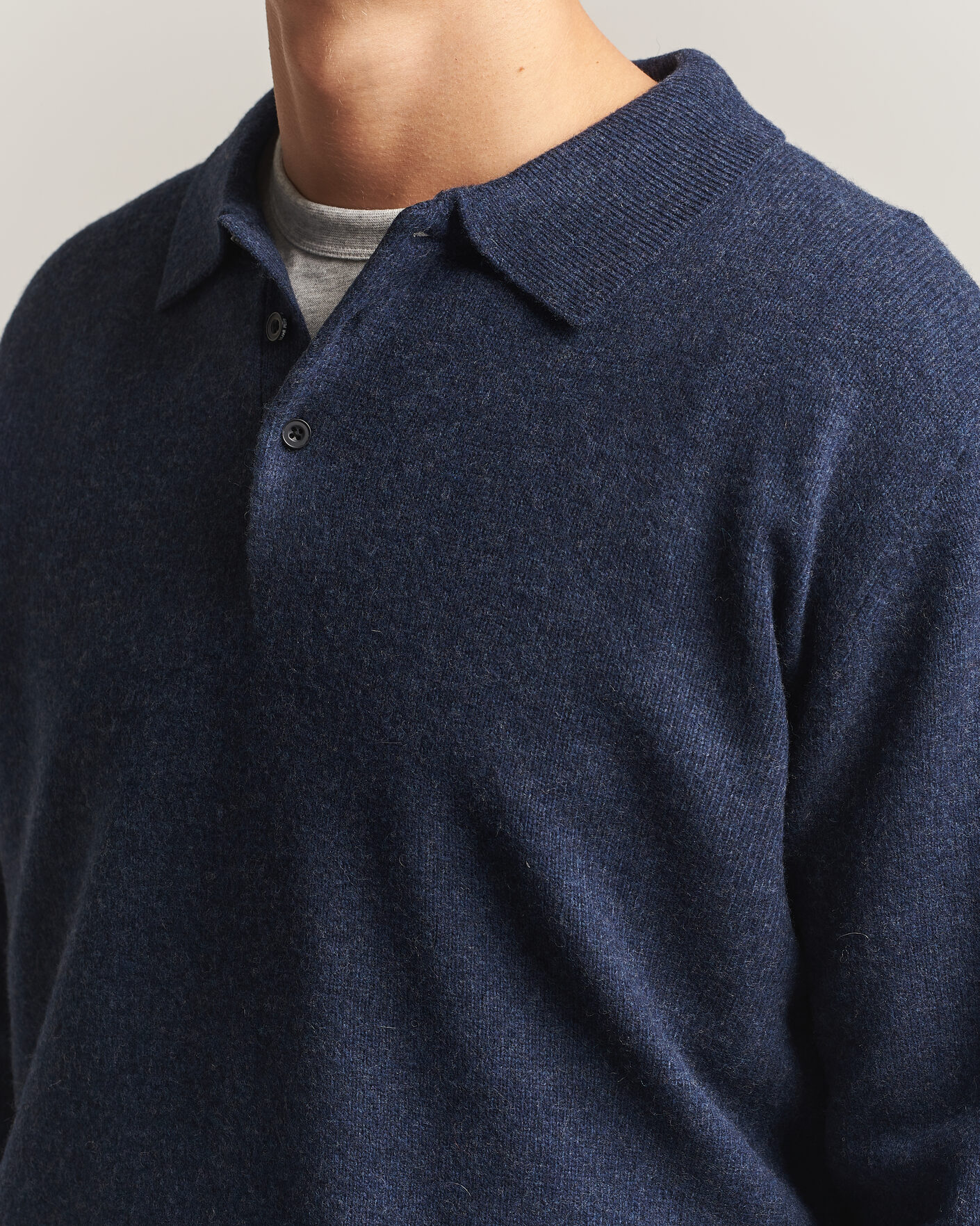 Herren | Pullover | BEAMS PLUS | Knitted Wool Polo Navy