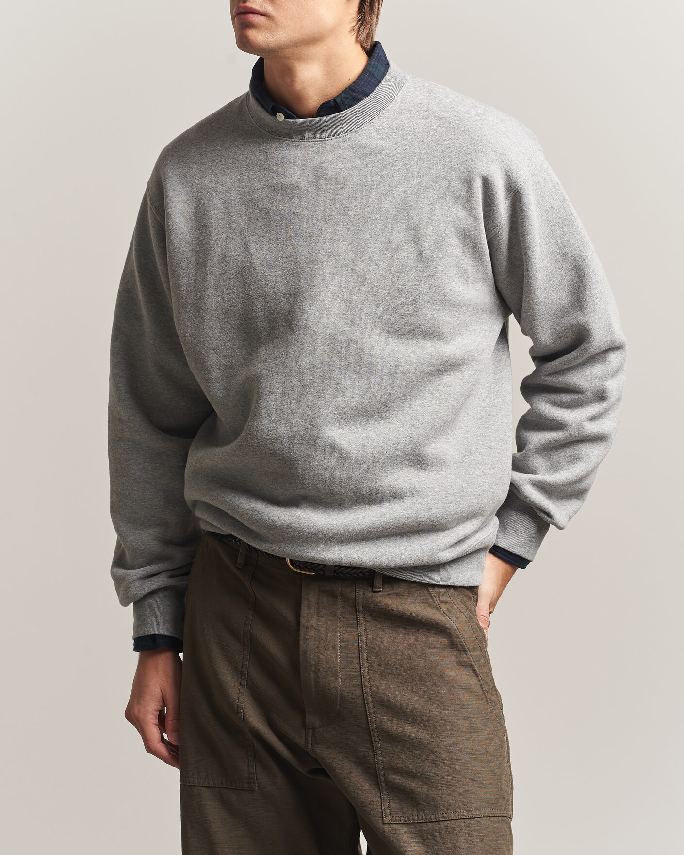 Herren | Pullover | BEAMS PLUS | Soft Sweat Crew Neck Grey