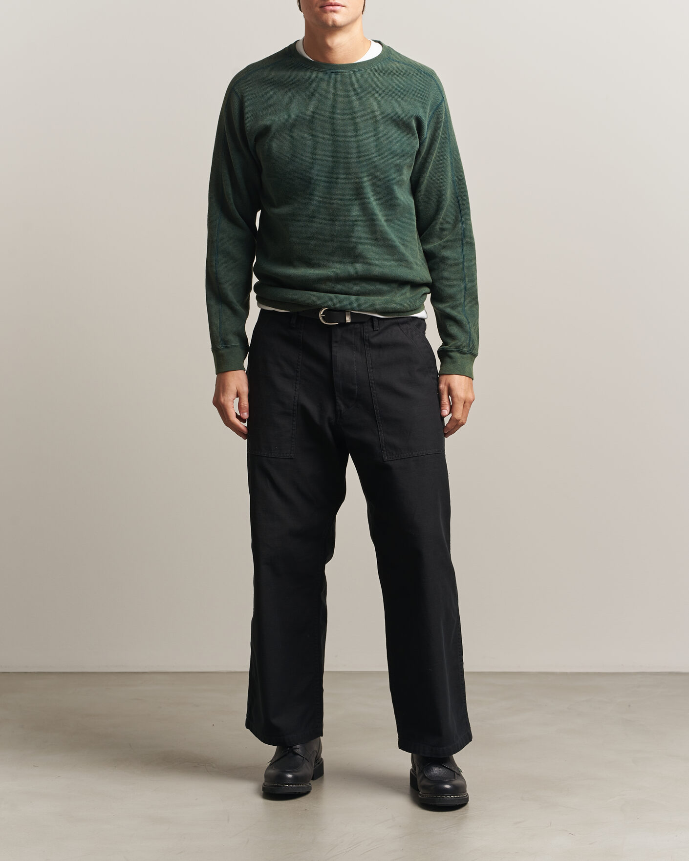 Herren | T-Shirts | BEAMS PLUS | Fade Thermal Crew Green