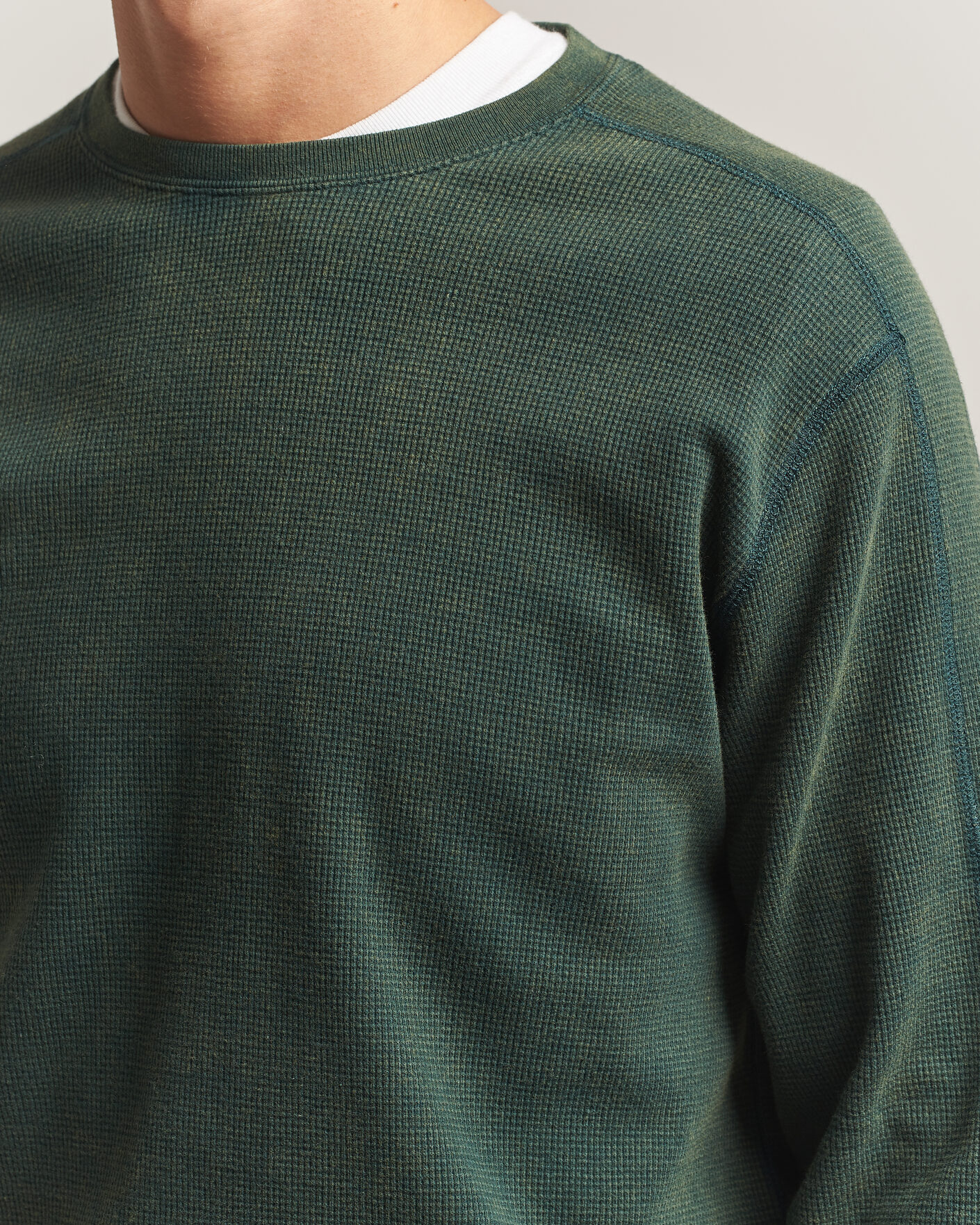 Herren | T-Shirts | BEAMS PLUS | Fade Thermal Crew Green
