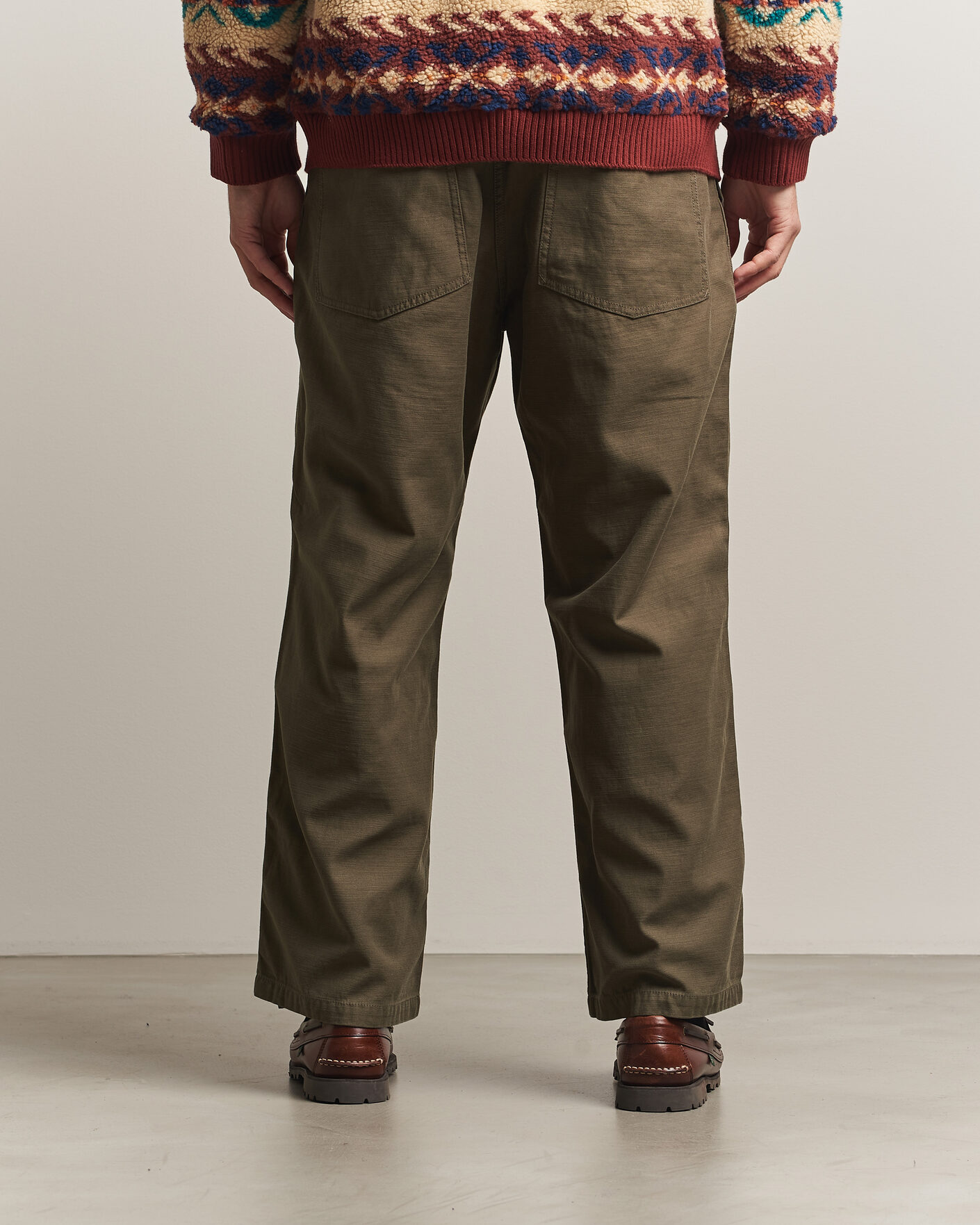 Herren | Hosen | BEAMS PLUS | MIL Utility Sateen Trousers Olive Brown