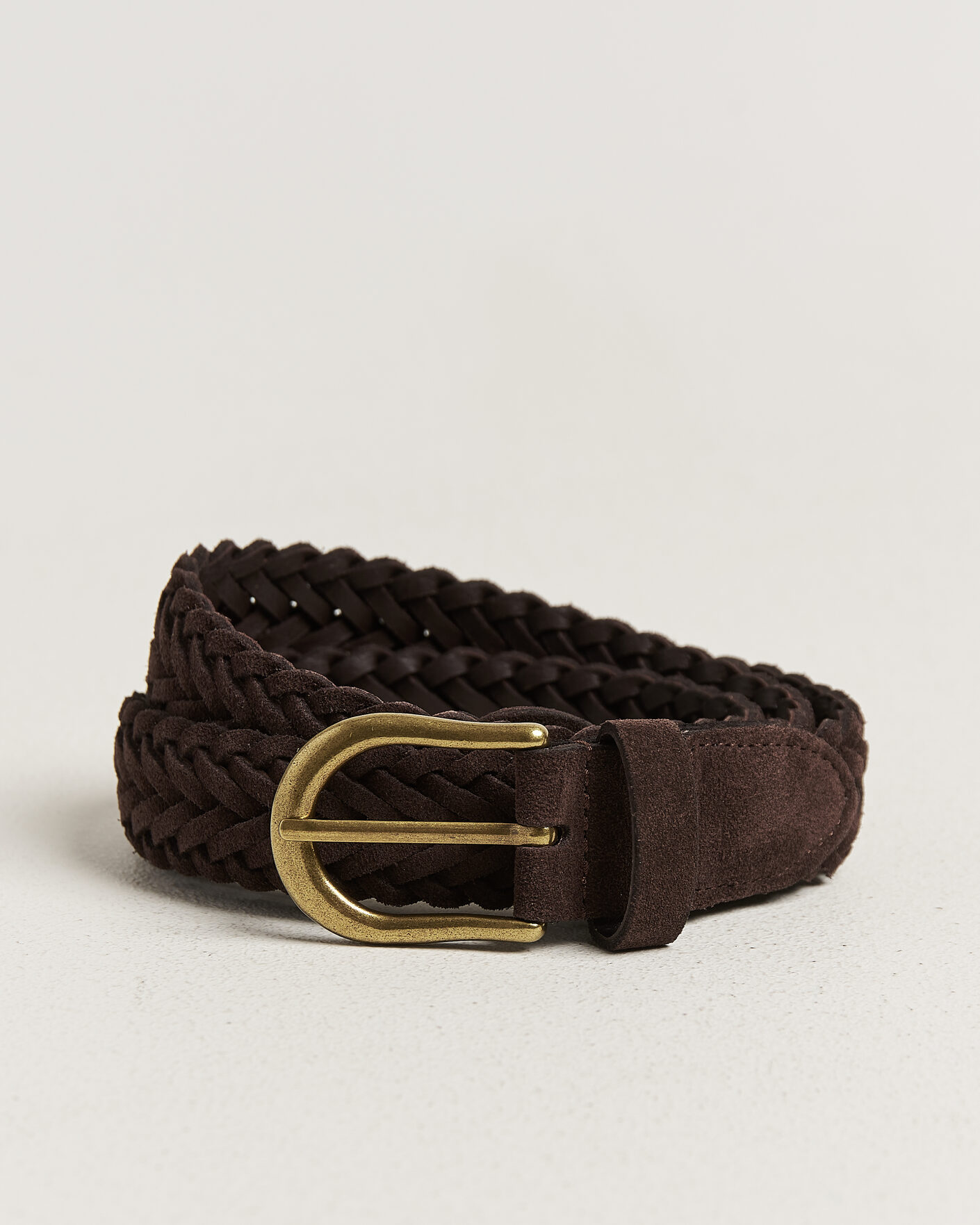 Herren | Gürtel | BEAMS PLUS | Suede Braided Belt Dark Brown