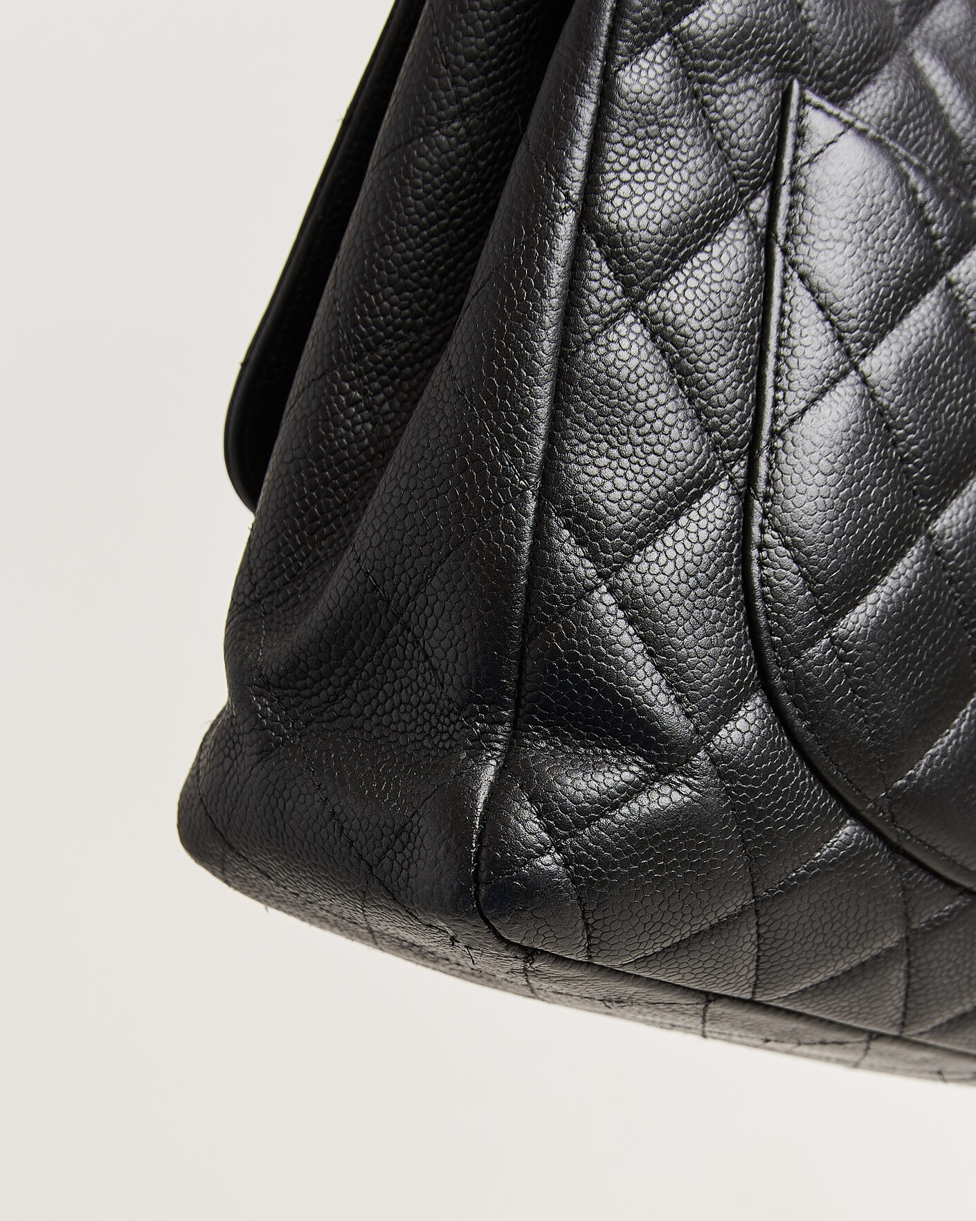 Herren | Pre-Owned & Vintage Bags | Chanel Pre-Owned | Classic Jumbo Single Flap Bag Caviar Black