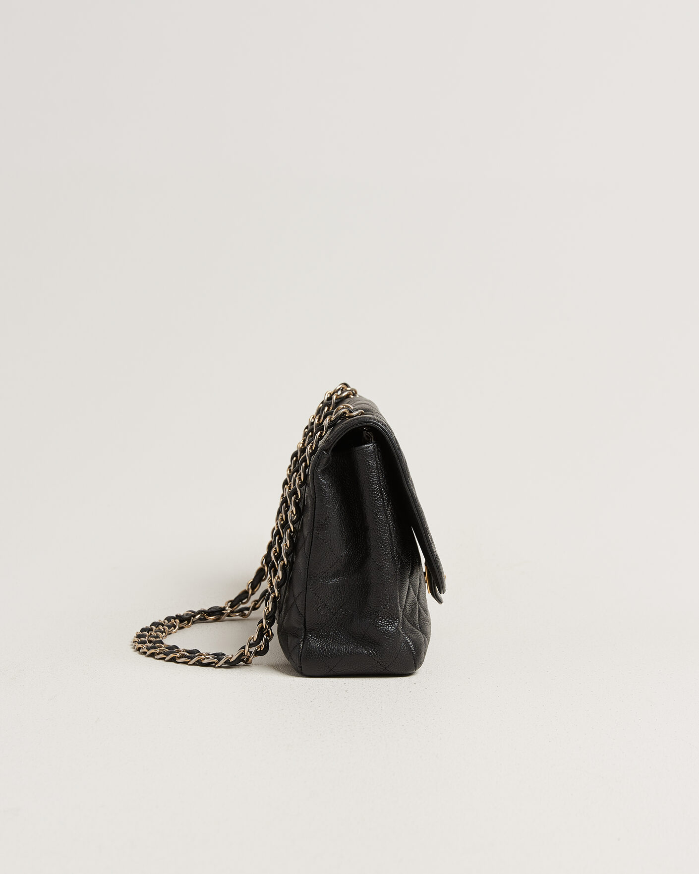 Herren | Pre-Owned & Vintage Bags | Chanel Pre-Owned | Classic Jumbo Single Flap Bag Caviar Black