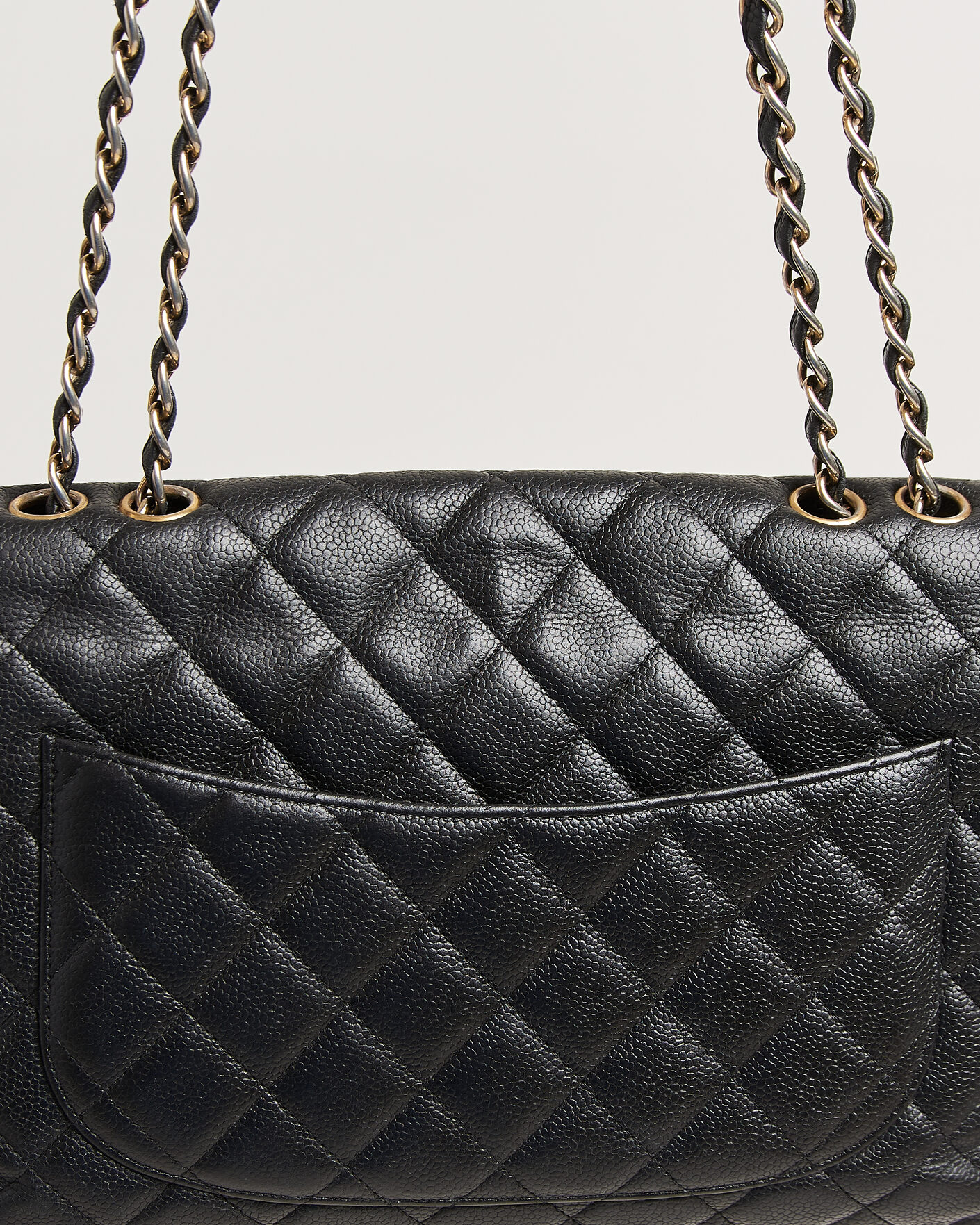 Herren | Pre-Owned & Vintage Bags | Chanel Pre-Owned | Classic Jumbo Single Flap Bag Caviar Black