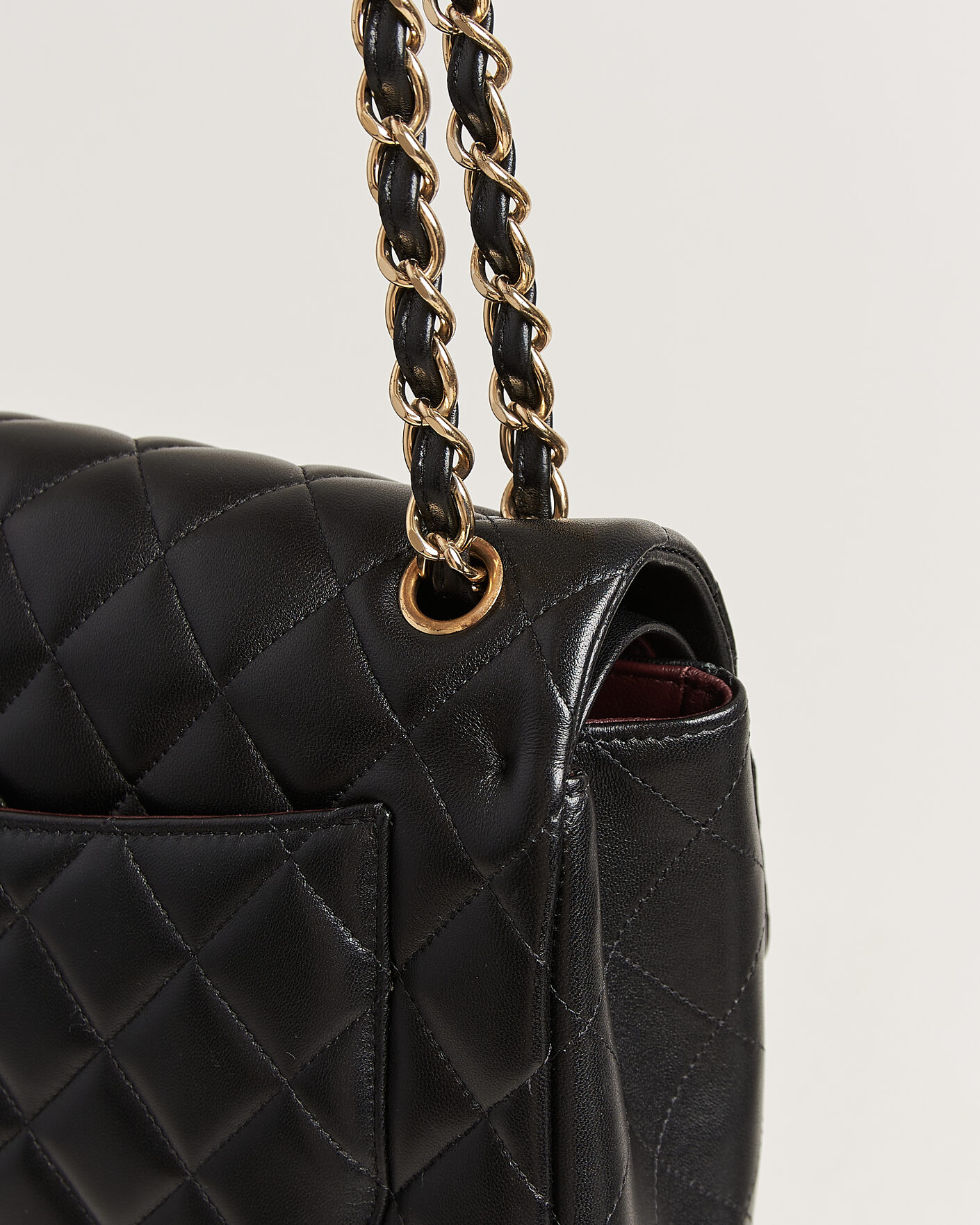 Herren | Pre-Owned & Vintage Bags | Chanel Pre-Owned | Classic Jumbo Double Flap Bag Lambskin Black