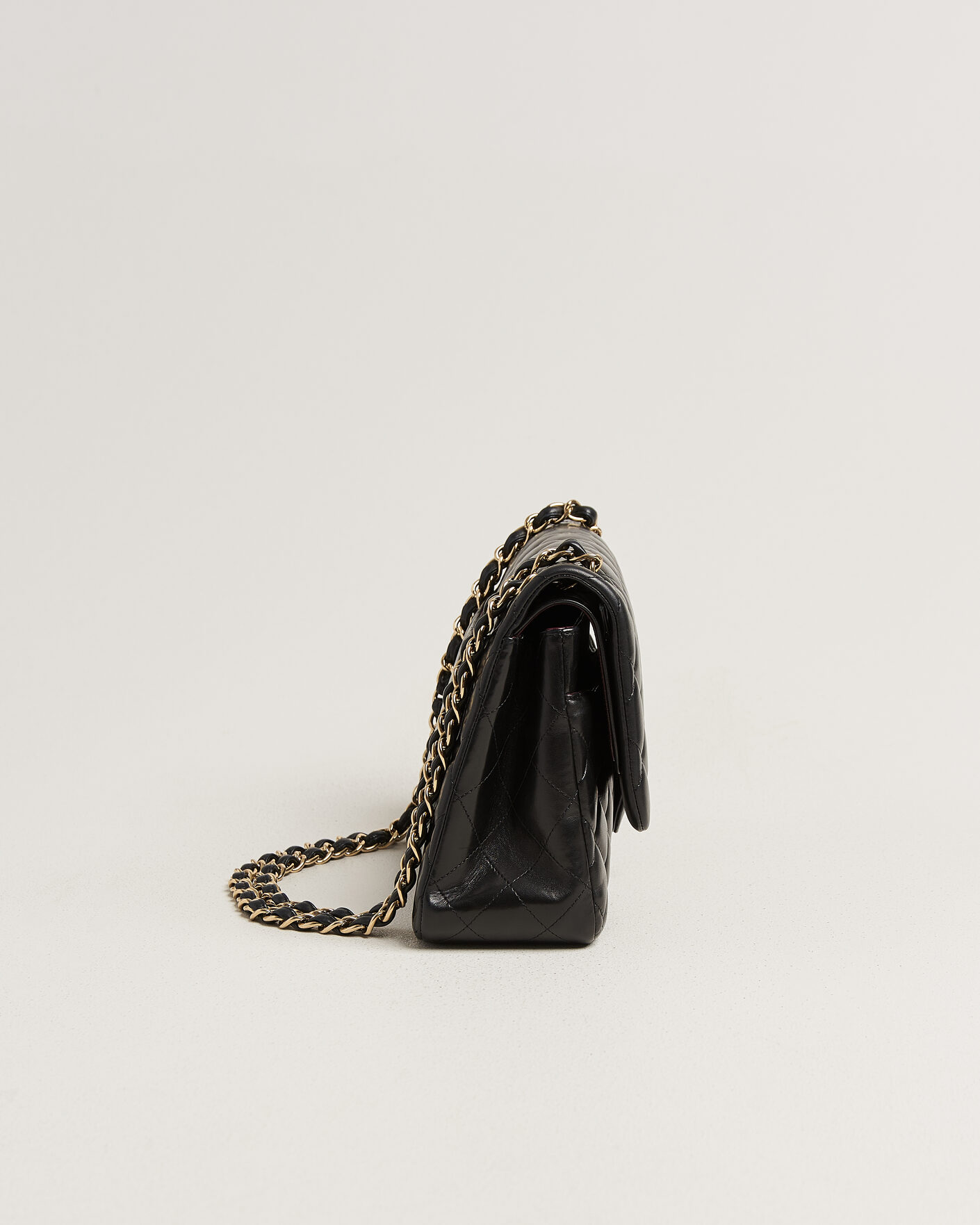Herren | Pre-Owned & Vintage Bags | Chanel Pre-Owned | Classic Jumbo Double Flap Bag Lambskin Black